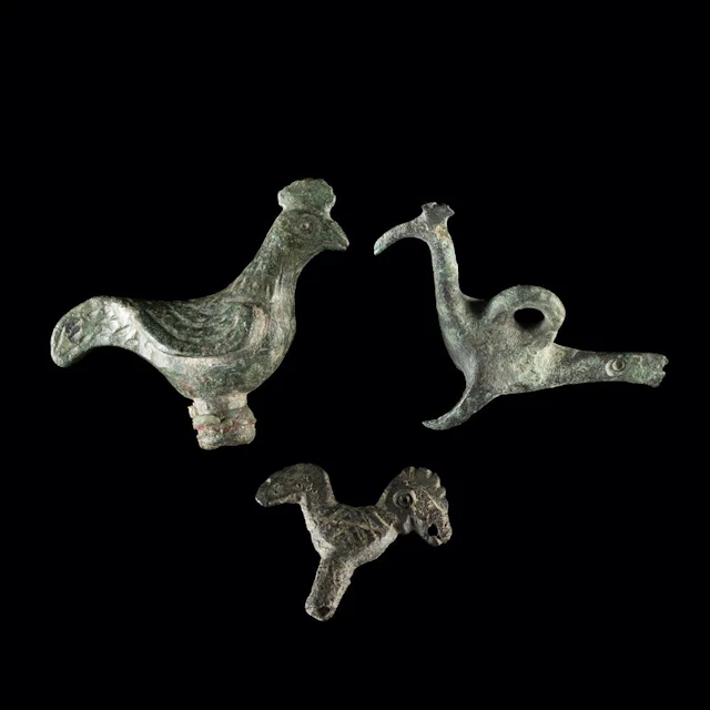 Ancient Bronze Birds | Greek Geometric Waterfowl, Roman Rooster, Islamic Cock