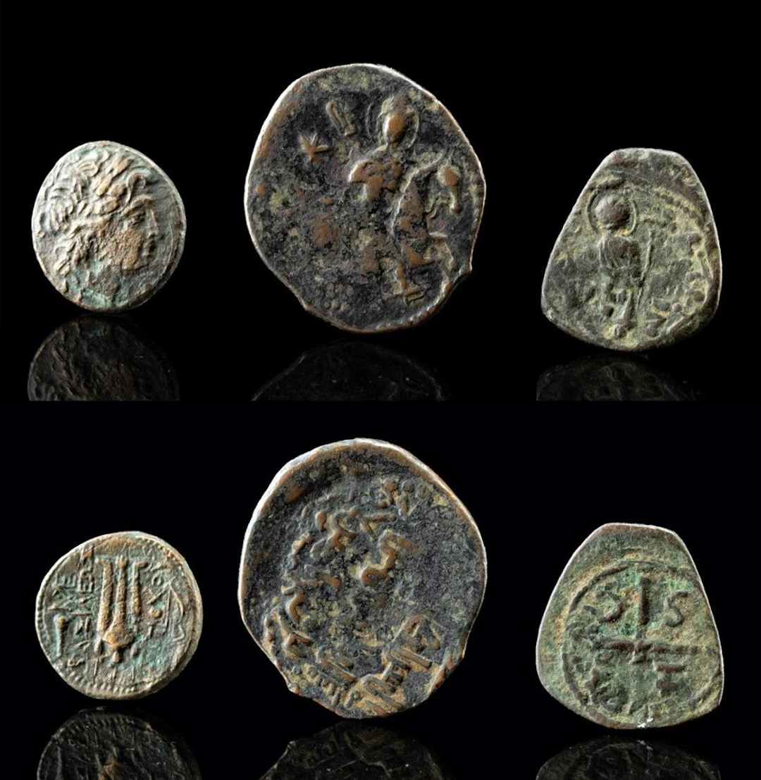 Seleucid Bronze, Crusader Follis and Seljuk Horseman Fals, Lot of 3 Coins