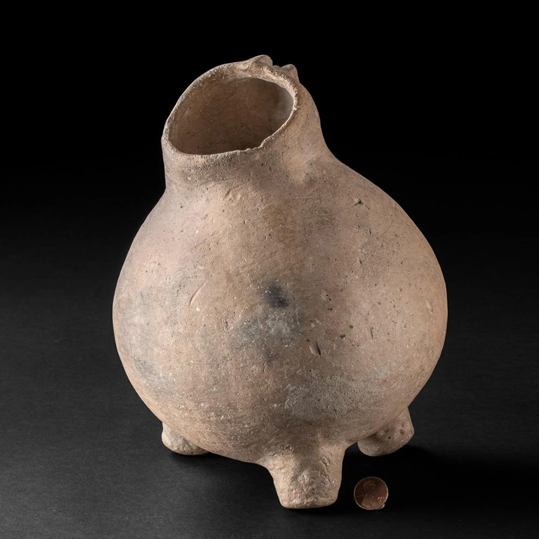 Published Mississippian Hooded Owl Effigy, Tripod Legs