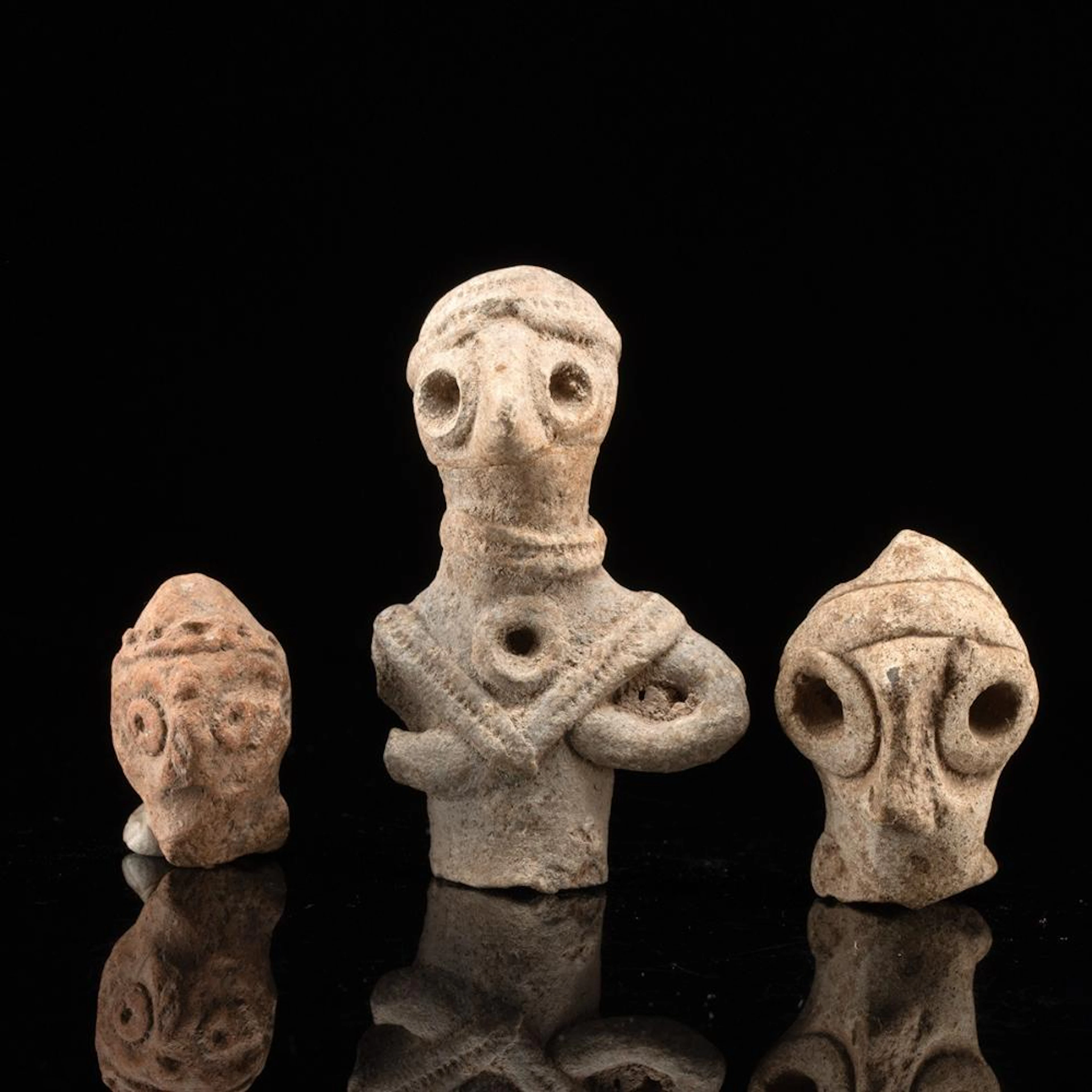 Three Syro-Hittite Pottery Figure Fragments