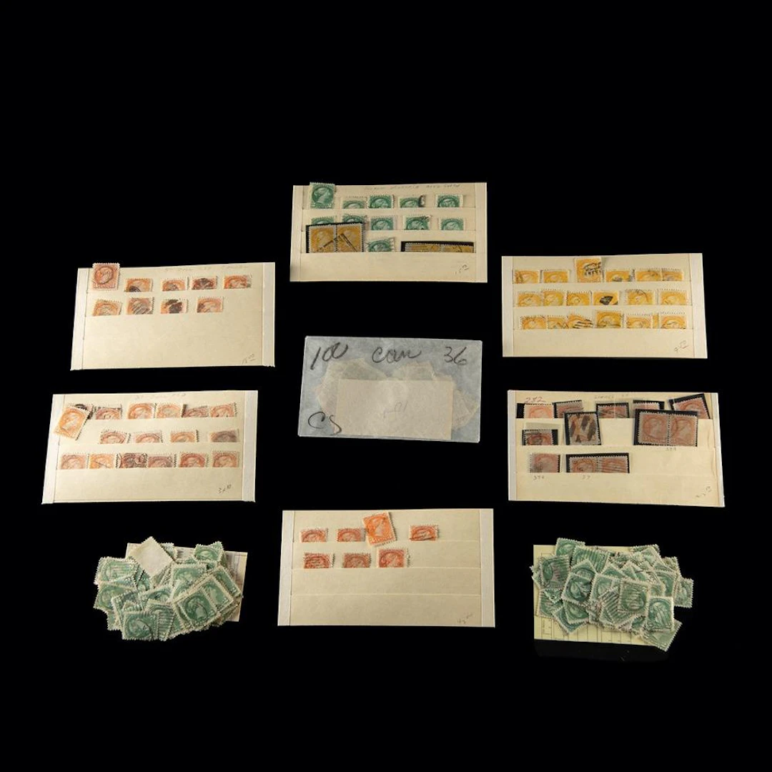 Queen Victoria Canada Postage Stamps, Small Queens, 1c 2c 3c Shade Varieties
