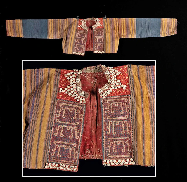 Early Sumatran Ceremonial Bridal Jacket, Embroidered Mirror Bib, Shell