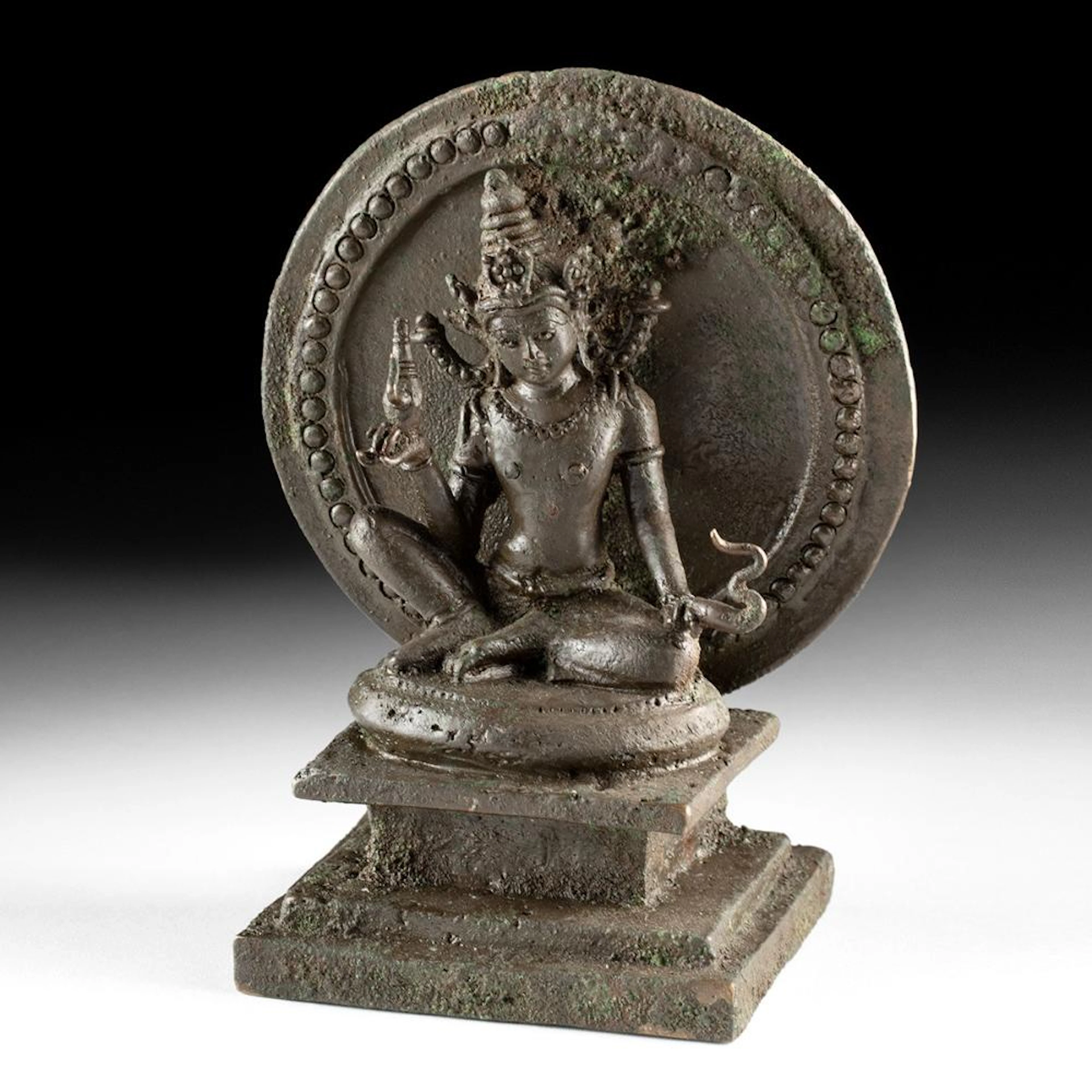 19th C. Western Himalayan Brass Bodhisattva Maitreya with Kamandalu