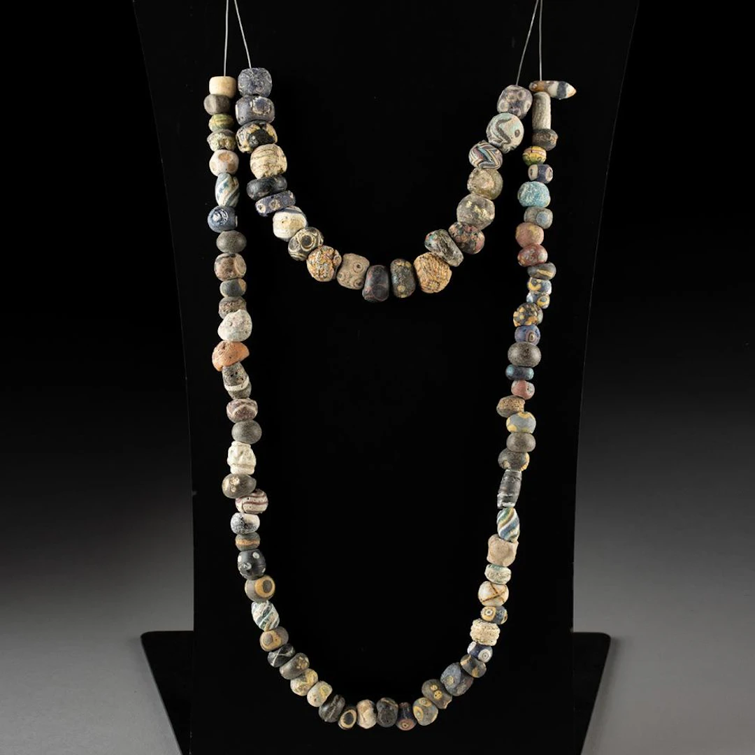 Roman / Early Islamic Glass Beads | Millefiori, Mosaic Cane