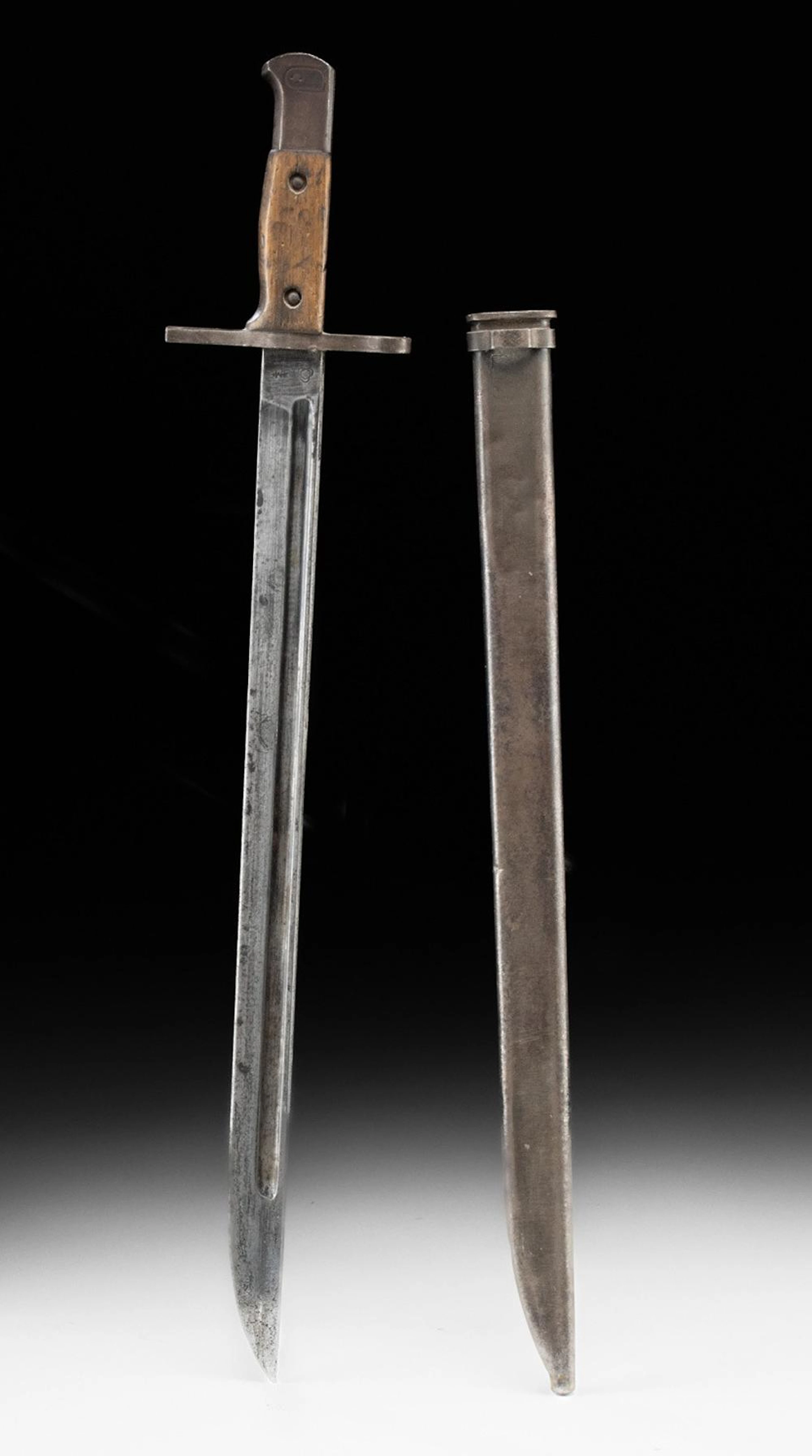 WWII Japanese Type 30 Arisaka Bayonet w/ Scabbard, Matsushita / Kokura