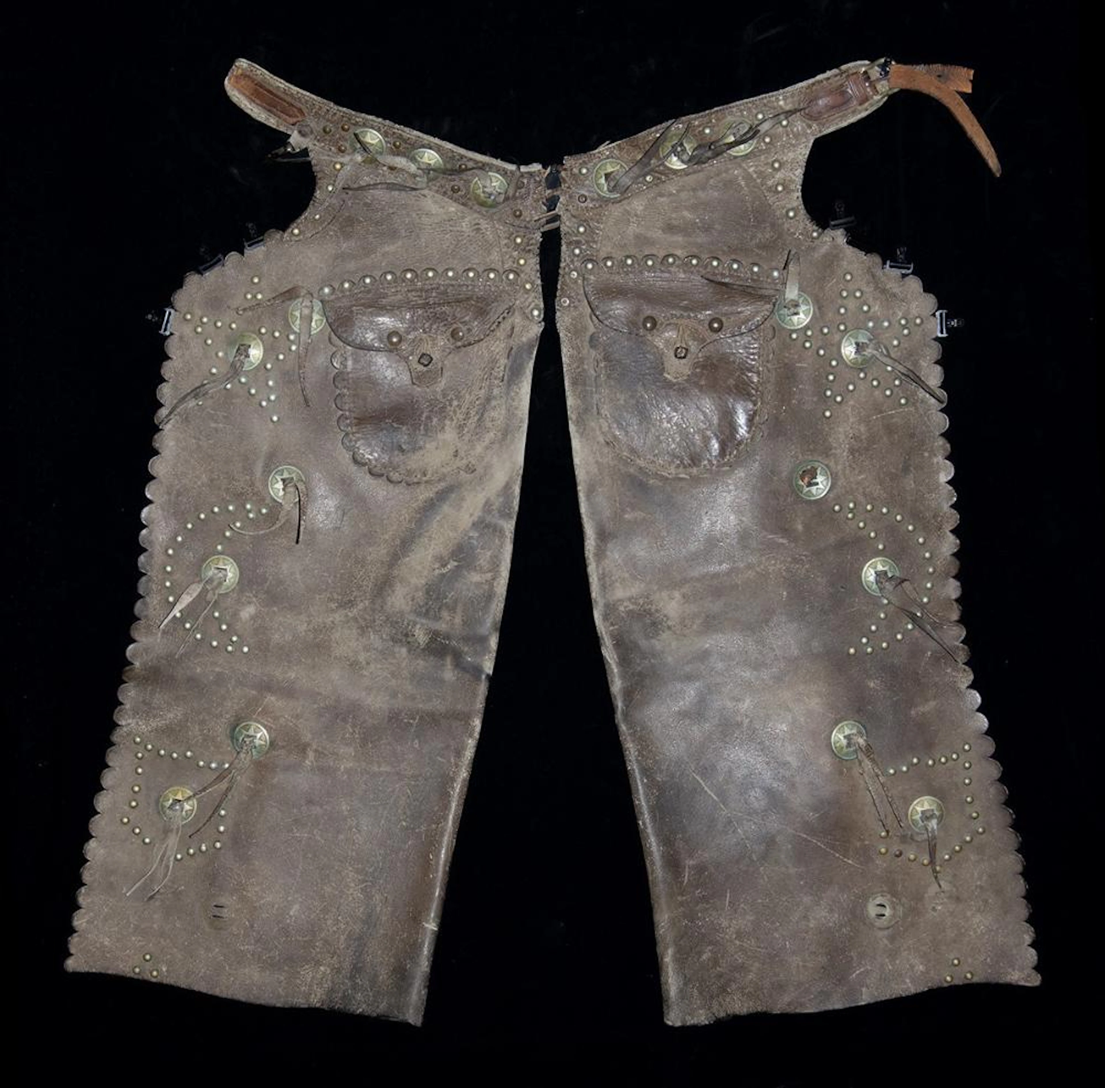 Western Leather Batwing Chaps - Purported John Wayne