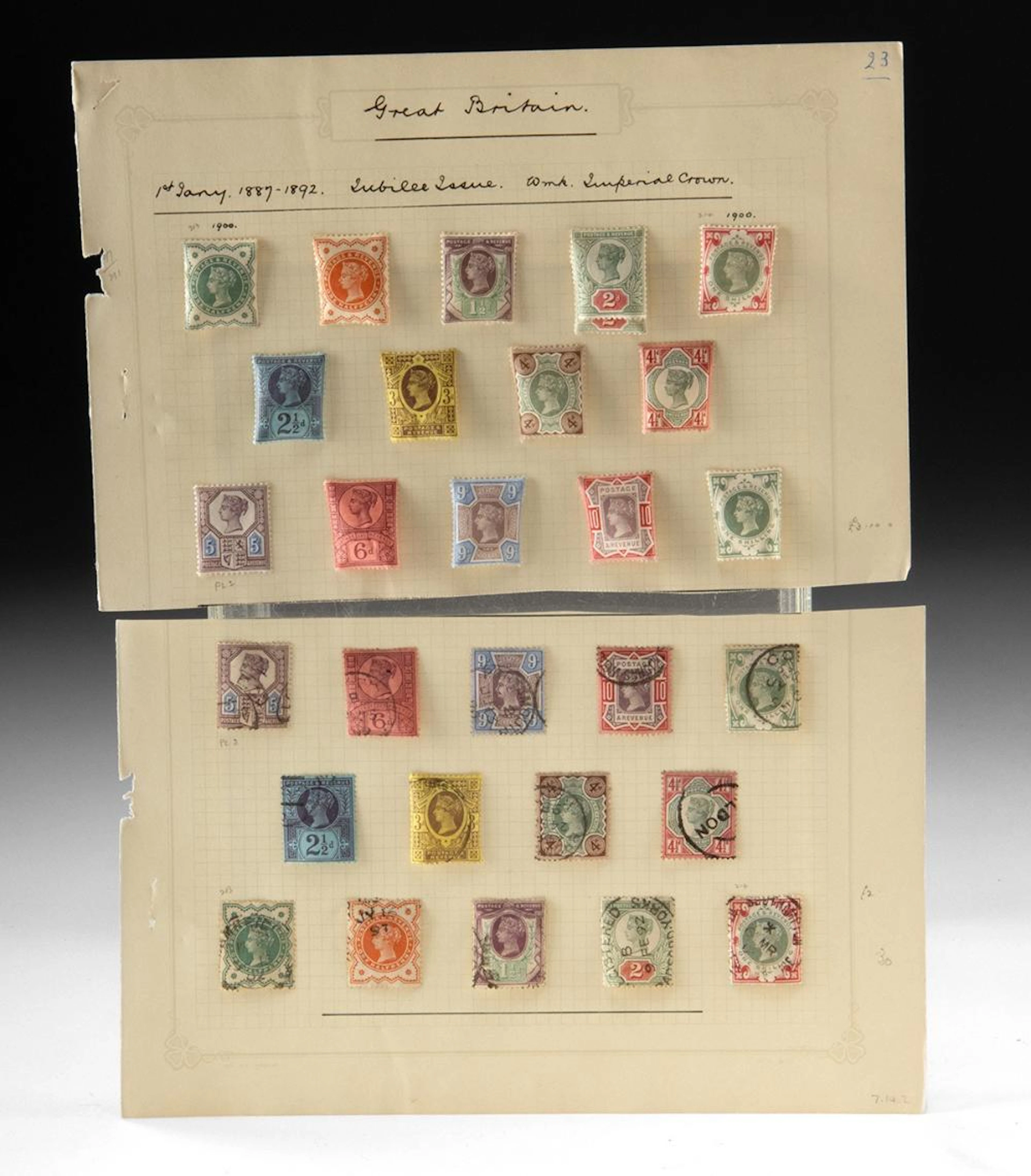 1887 to 1892 Queen Victoria Jubilee Stamps, 29 Assorted
