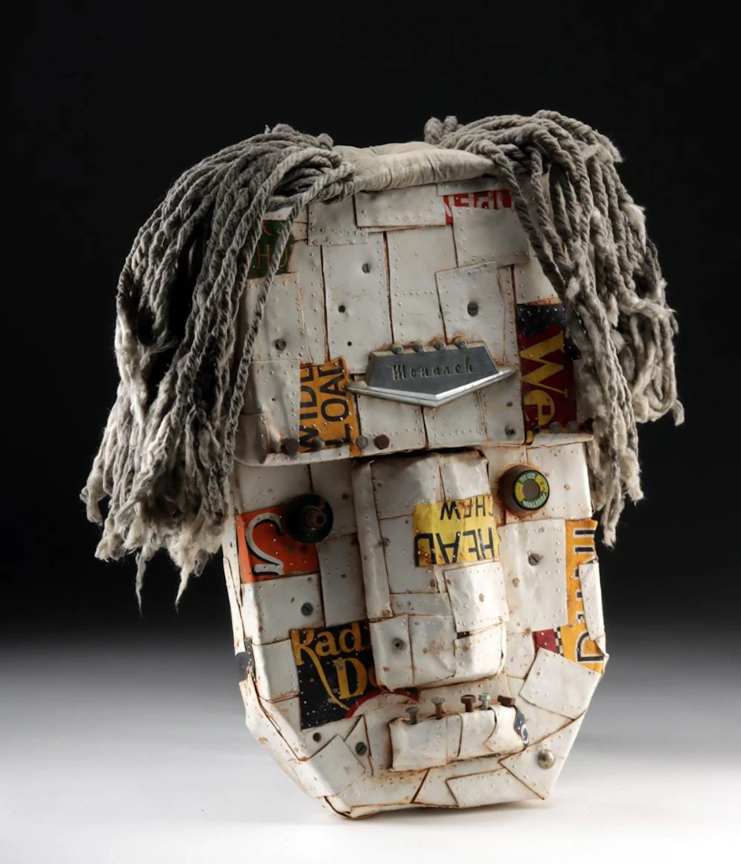 Amiot & Laurent 'Pop Rivet Mask I' Mixed Media Sculpture