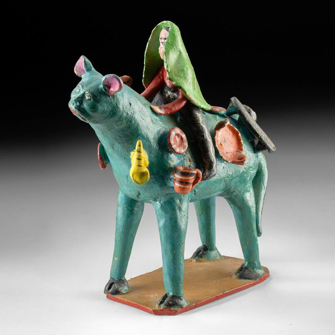 Mexican Ceramic "Nagual" Figure, Signed by J. Medrano