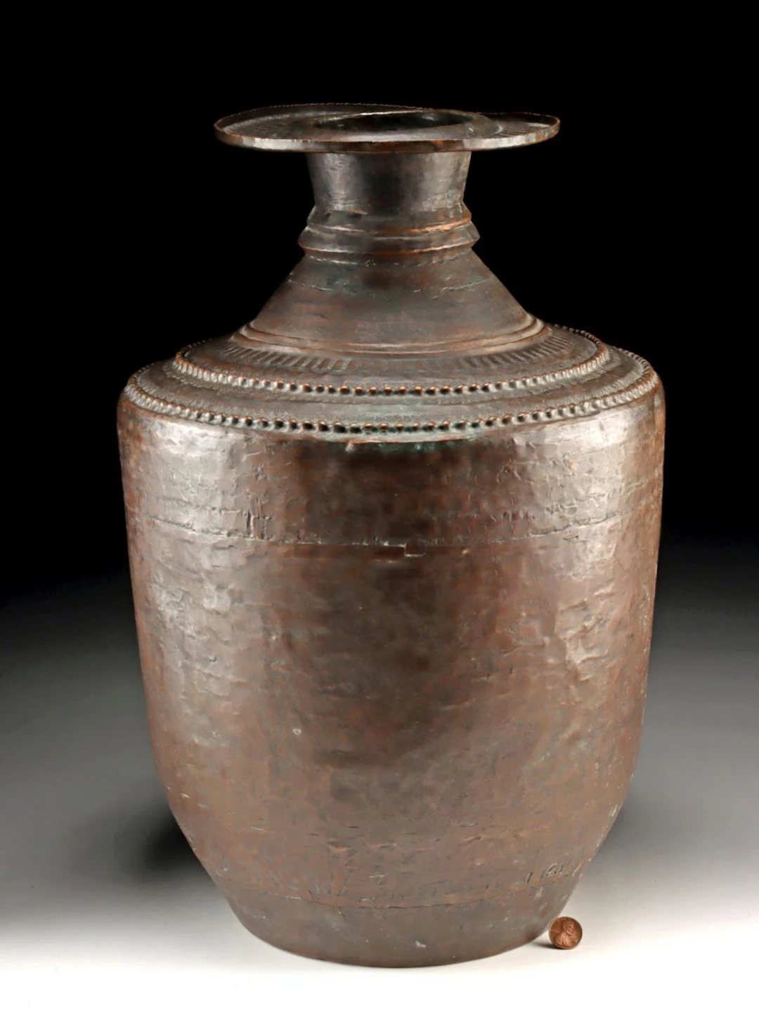 Large Nepalese 19th C. Copper Gagri Water Vessel