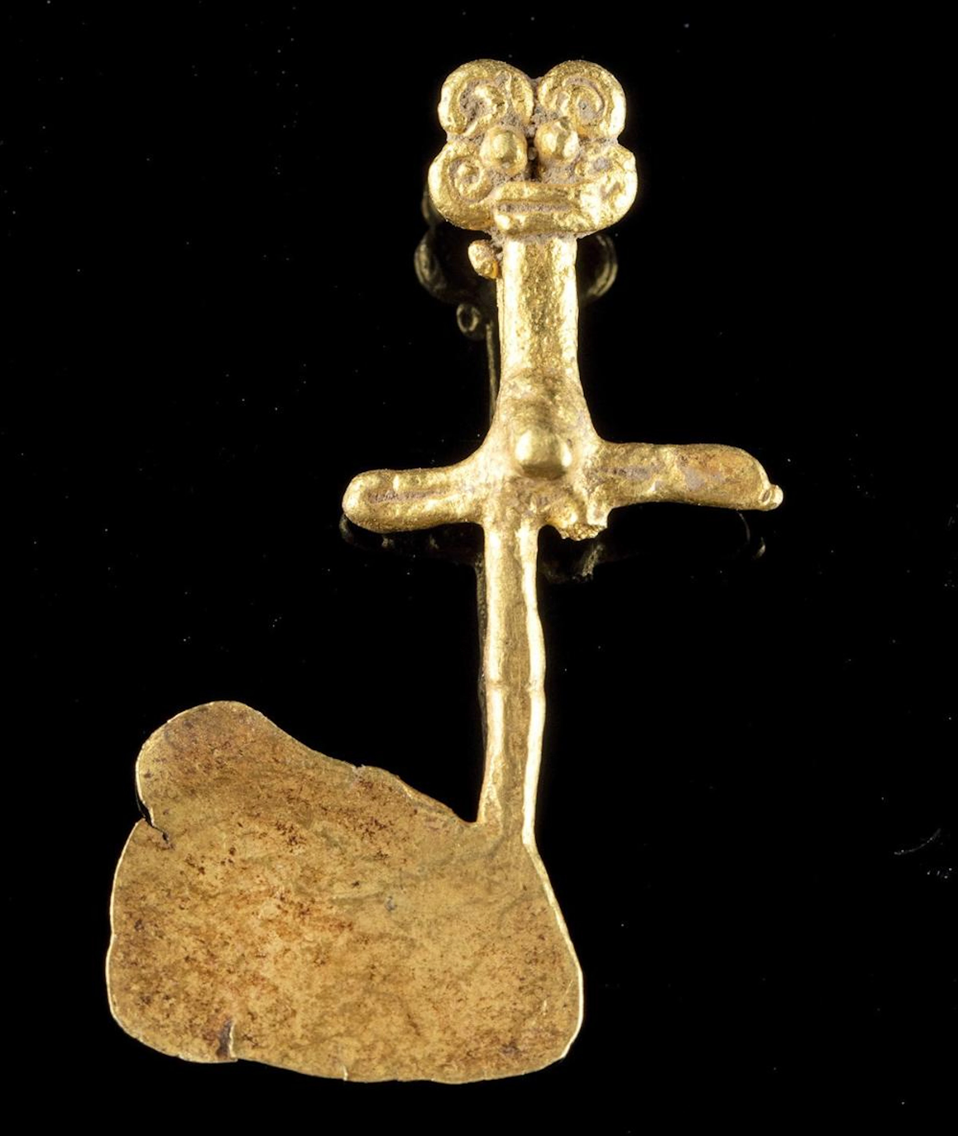 Ancient Panamanian 22K+ Gold Amphibian Amulet