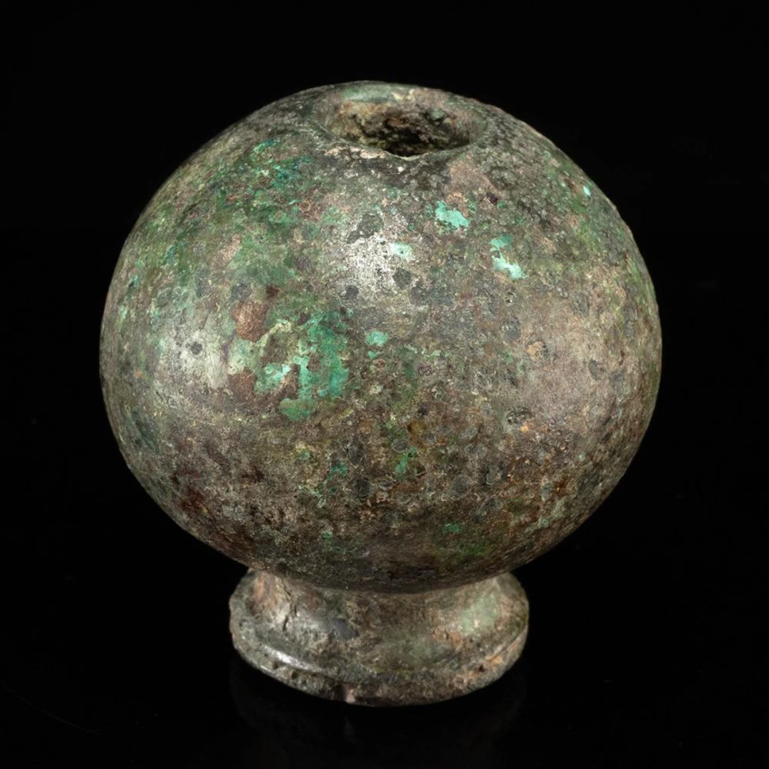 Luristan Bronze Miniature Mace Head | Hollow Globular Form, Ancient Persia