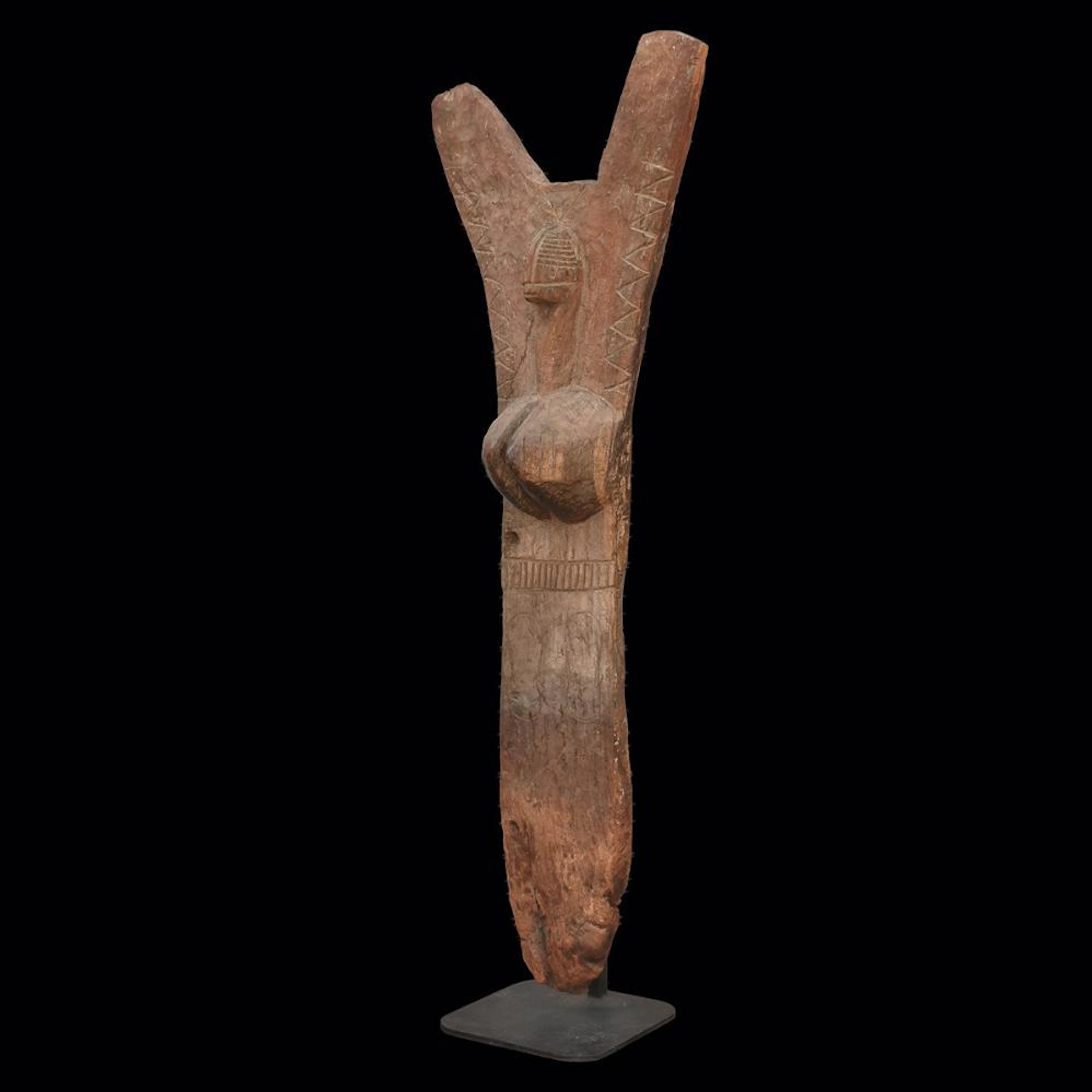 Published 19th C. Dogon Togu Na Support Post, Mali (92"H)