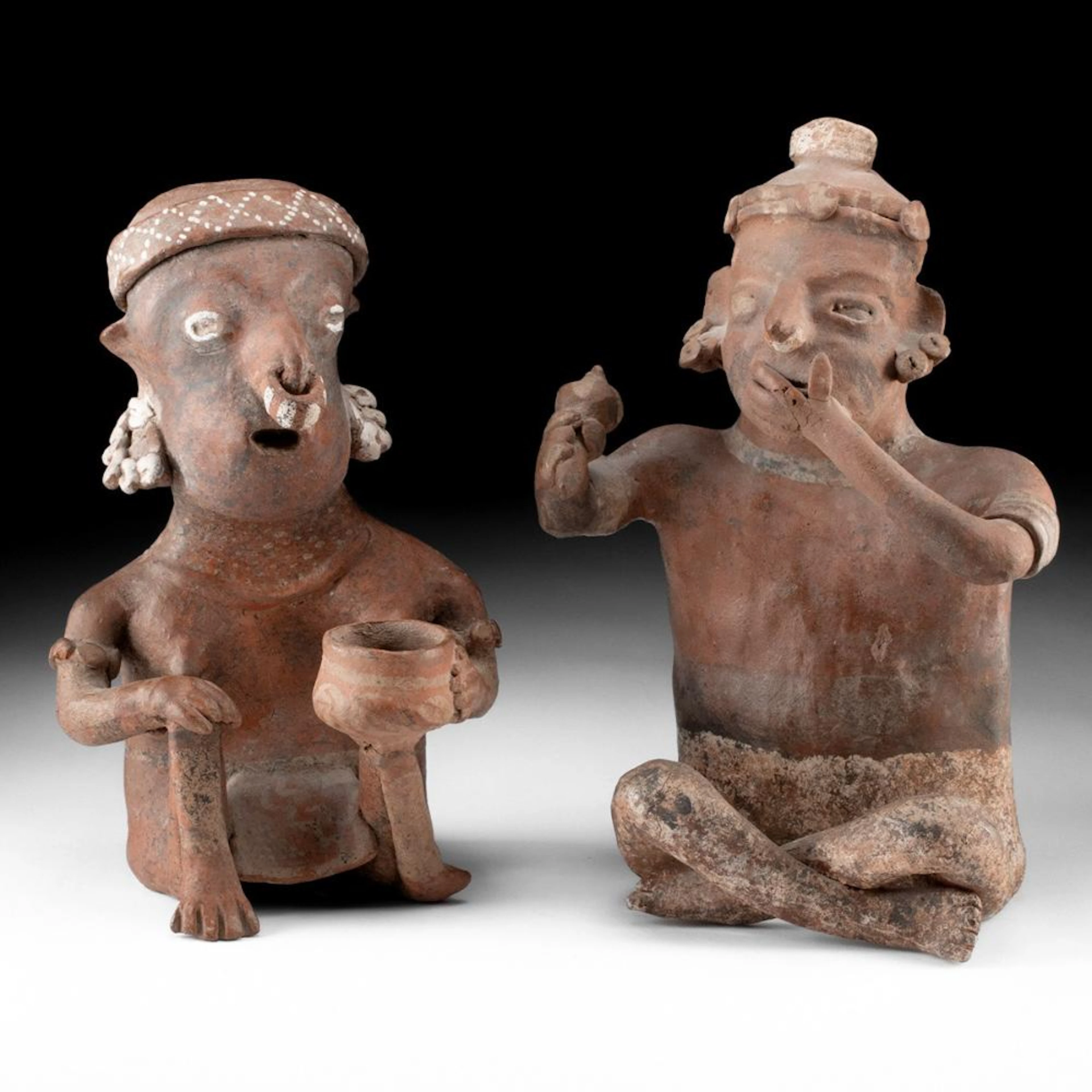 Nayarit Seated Bichrome Semi-Nude Male & Female