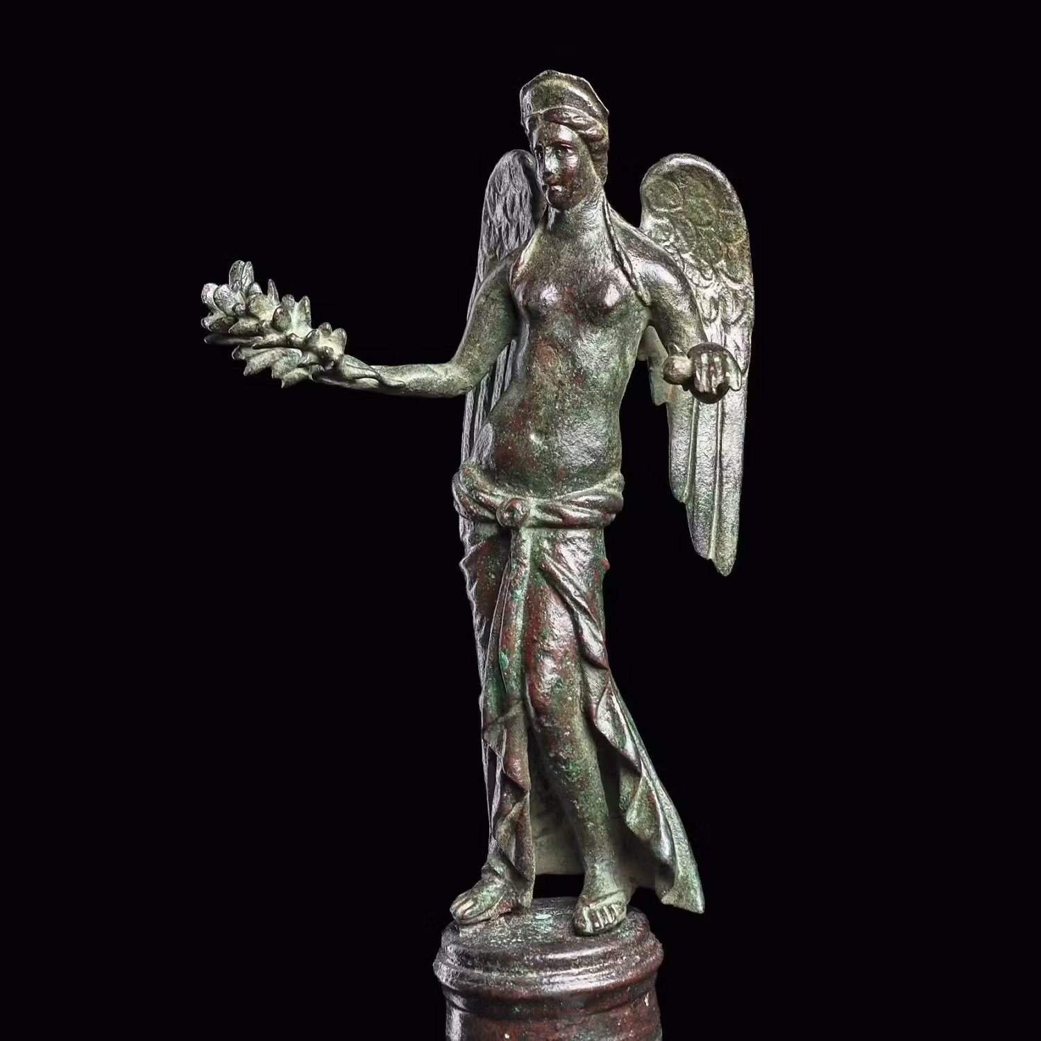 Fine Imperial Roman Bronze Nike, Winged Victory