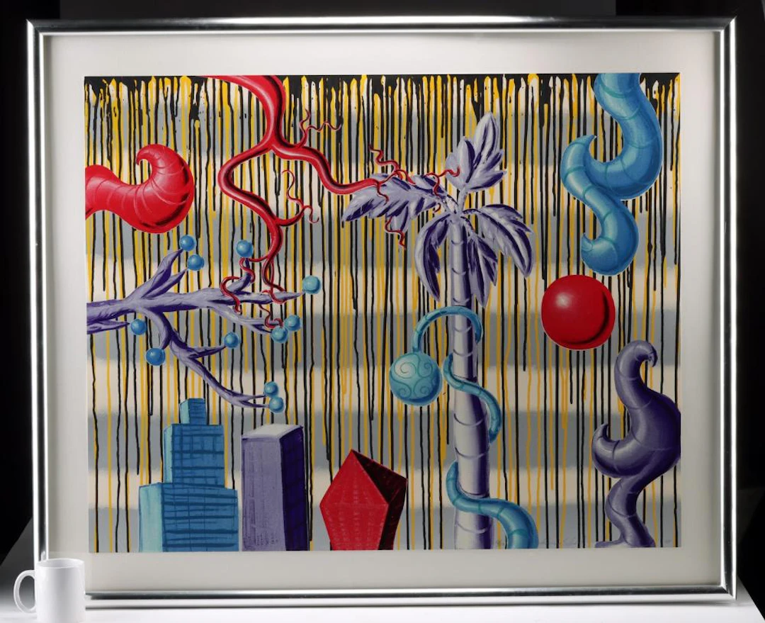 Kenny Scharf Silksreen - "Acid Rain" (1988)
