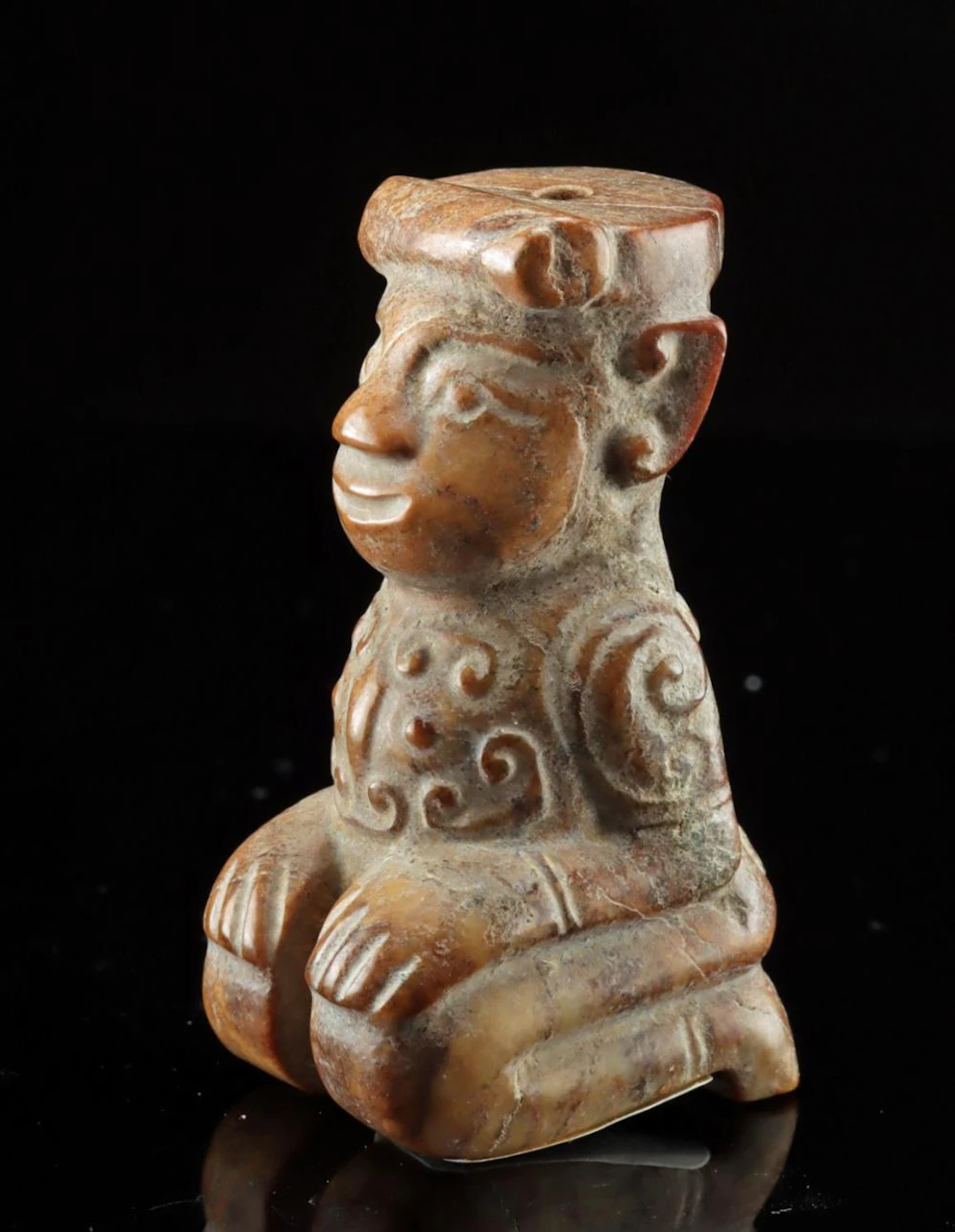 Chinese Jade Kneeling Figure