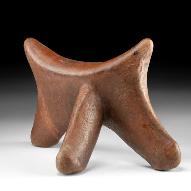Rendille / Borana Tripod Headrest, Carved Wood, Northern Kenya Pastoralist