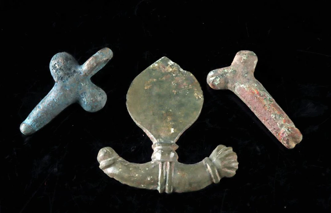 Roman Bronze & Brass Fascinum Amulets, Set of 3