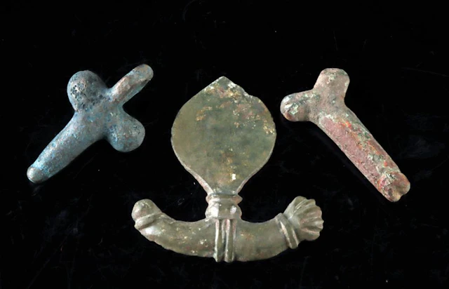 Roman Bronze & Brass Fascinum Amulets, Set of 3