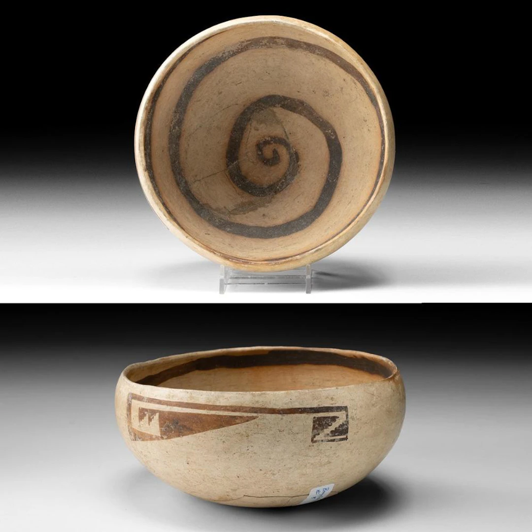 Anasazi Pottery Jeddito Bowl with Spiral