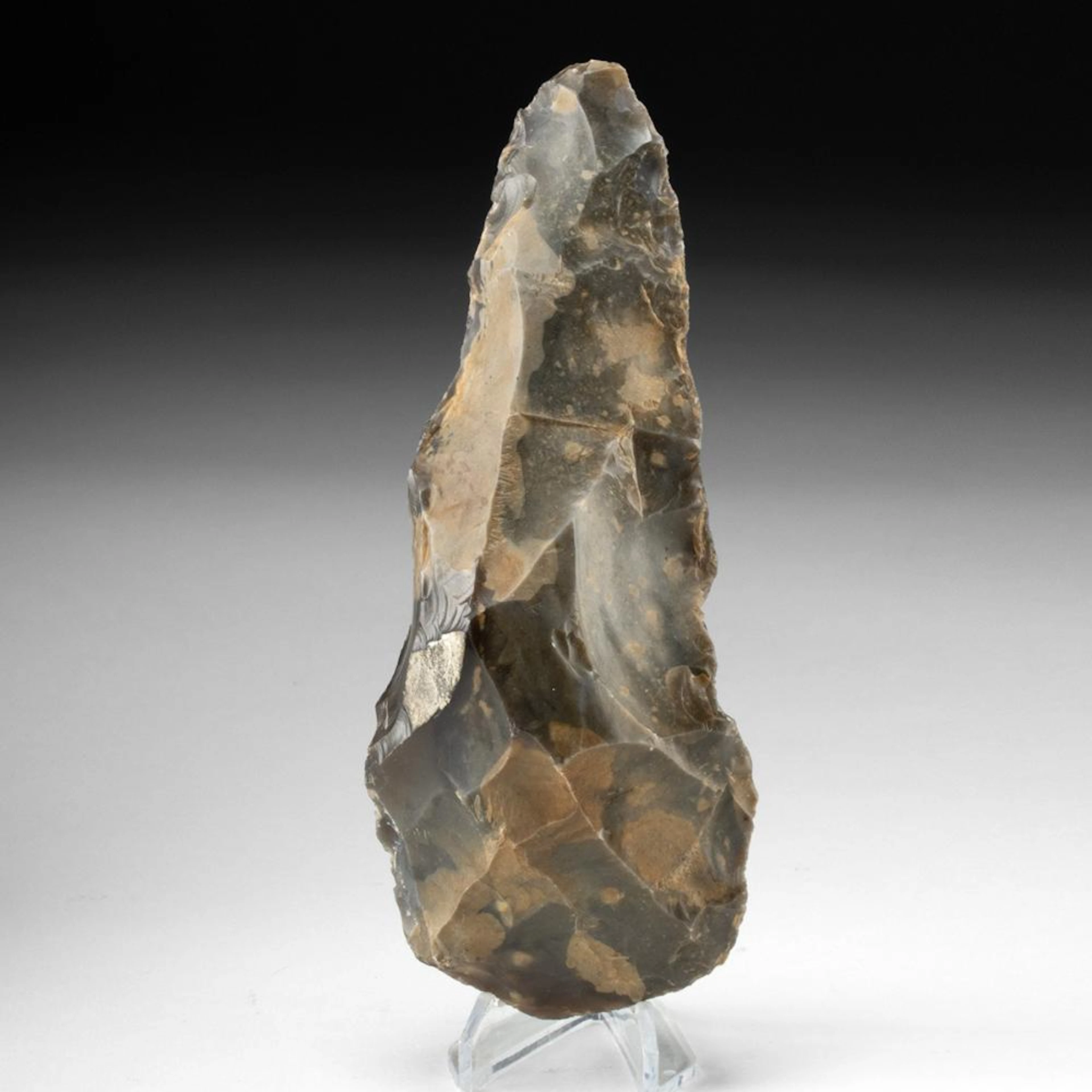Lower Paleolithic Acheulean Flint Handaxe, Lanceolate Form – 7.5" L