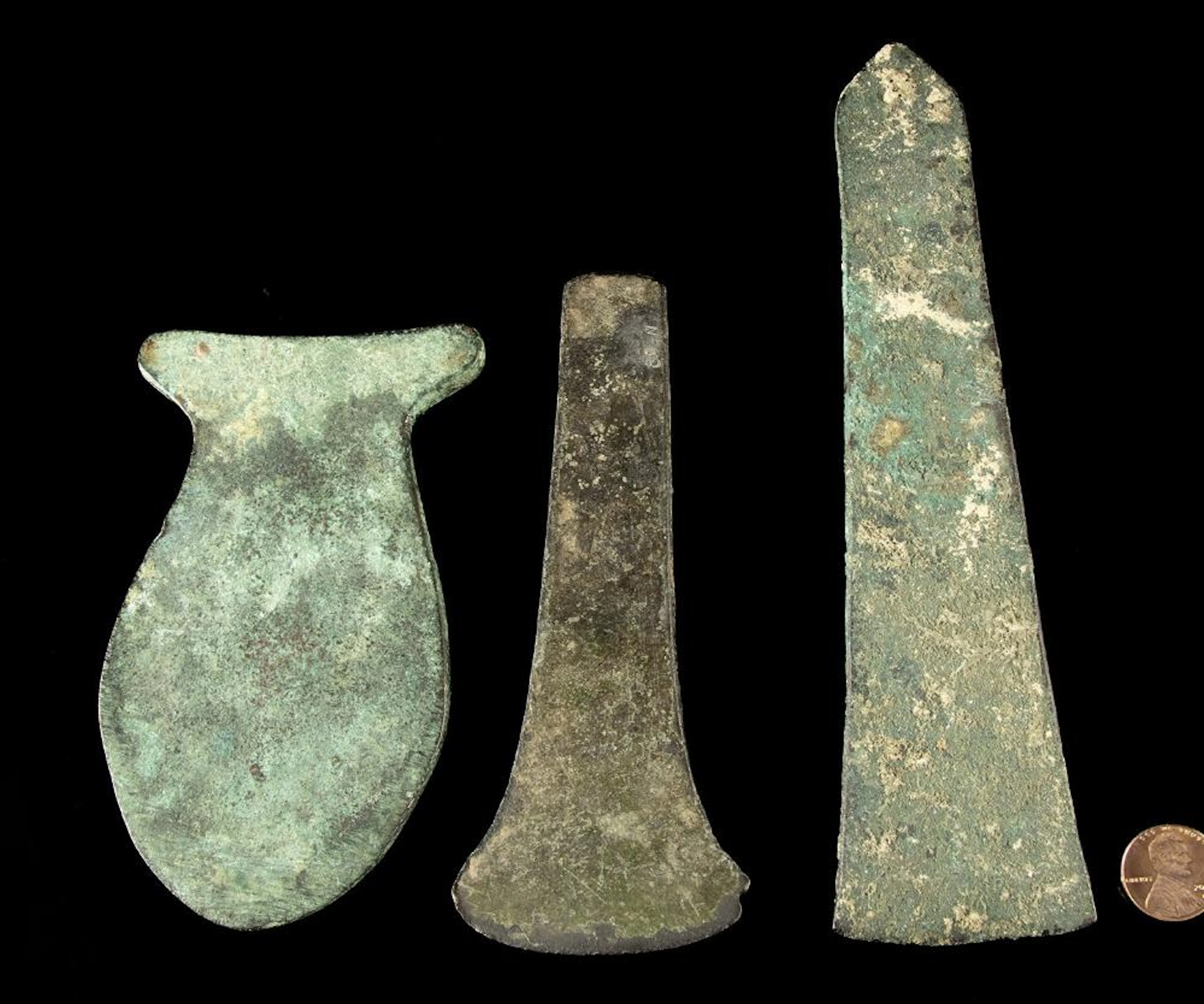 Group of 3 Chimu & Mixtec Copper Tools