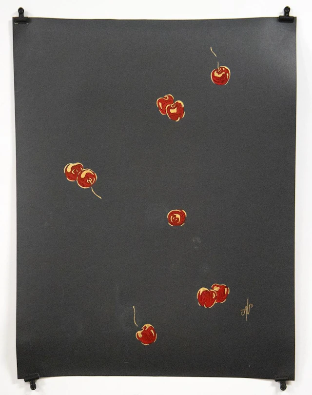 Alena Vavilina Painting - "Golden Cherry"