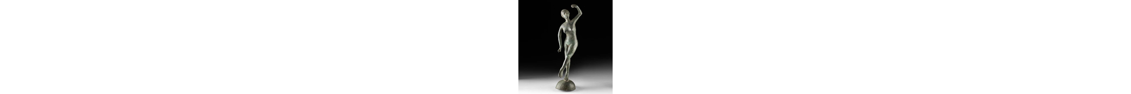 19th C. Neoclassical Brass Statue of Nude Woman