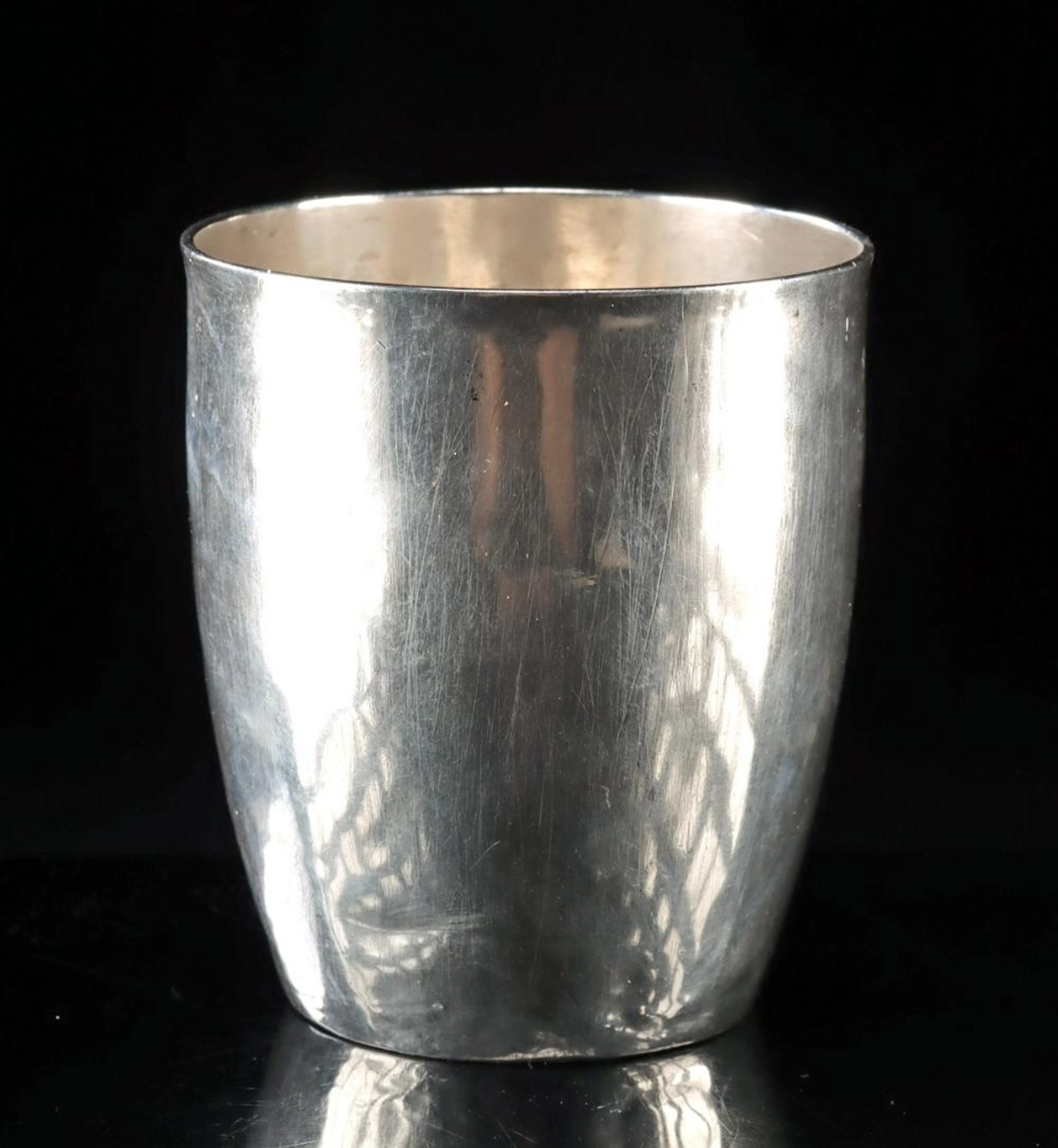 Abraham Gerritze Forbes Coin Silver Beaker, Marked A G F, ca. 1790s
