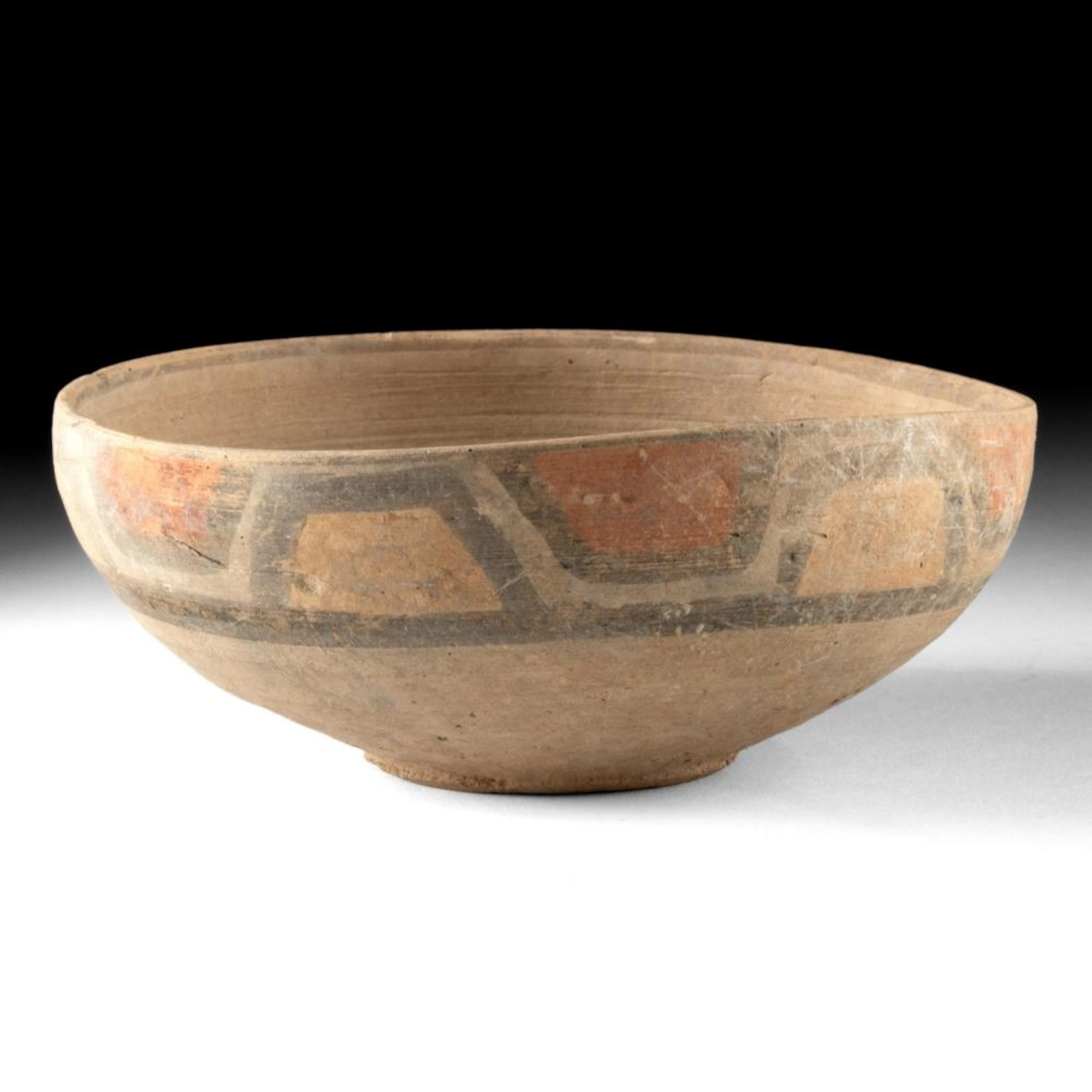 Ancient Indus Valley Mehrgarh Polychrome Wheel-Thrown Bowl