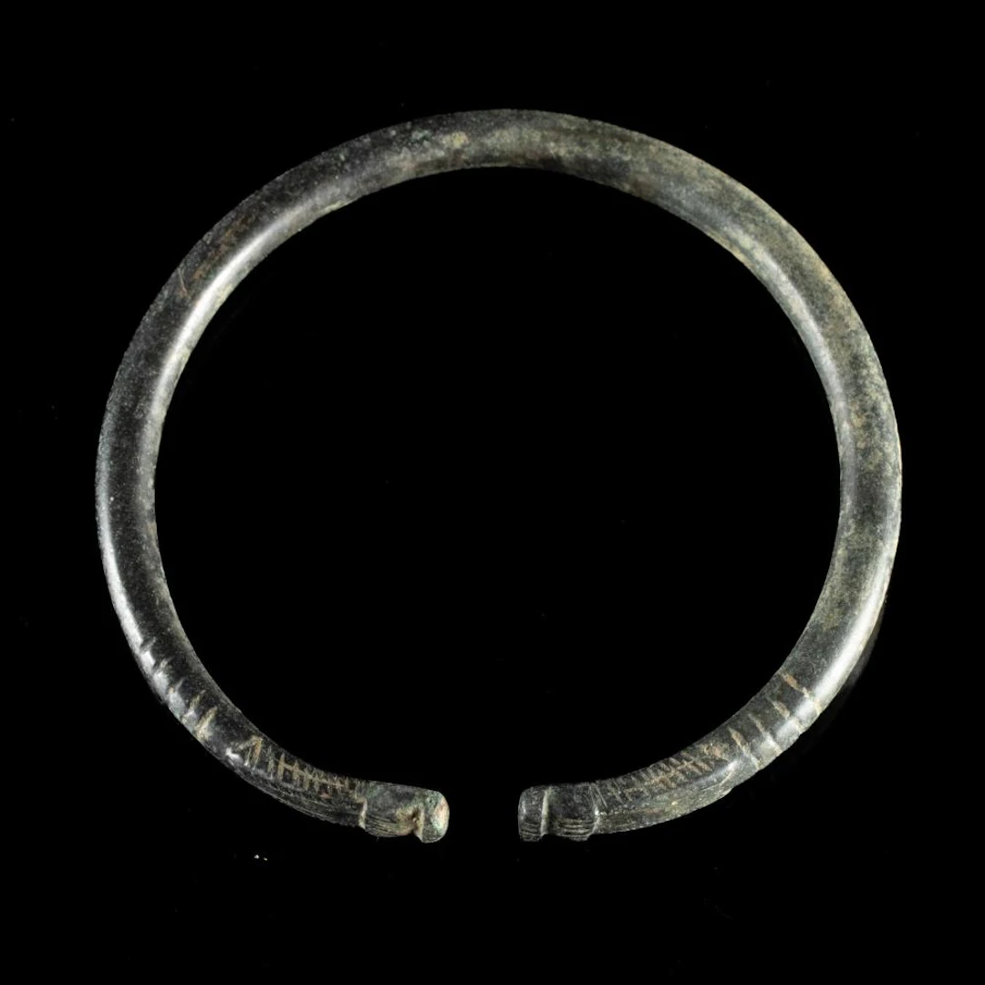 RomanBronze Snake Head Torc Style Bracelet