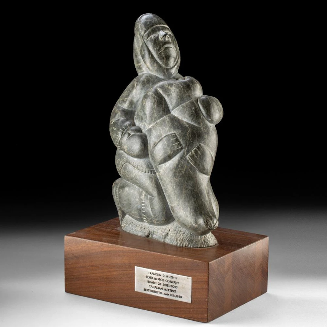 Inuit Soapstone Seal Hunter with Catch | Ford Motor Co.