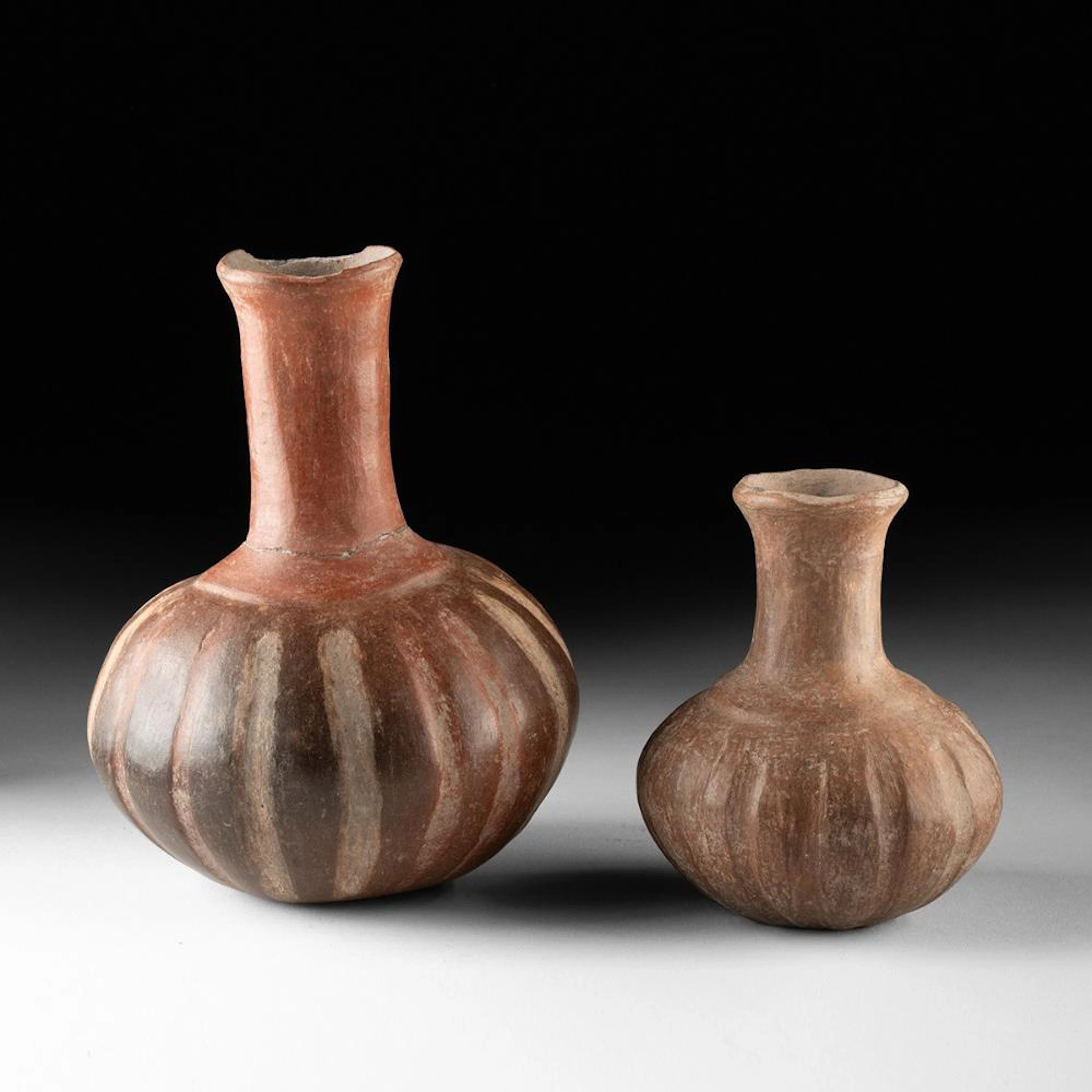 Pre-Columbian Bottles, Calabash Form, Tlatilco and Colima Ware