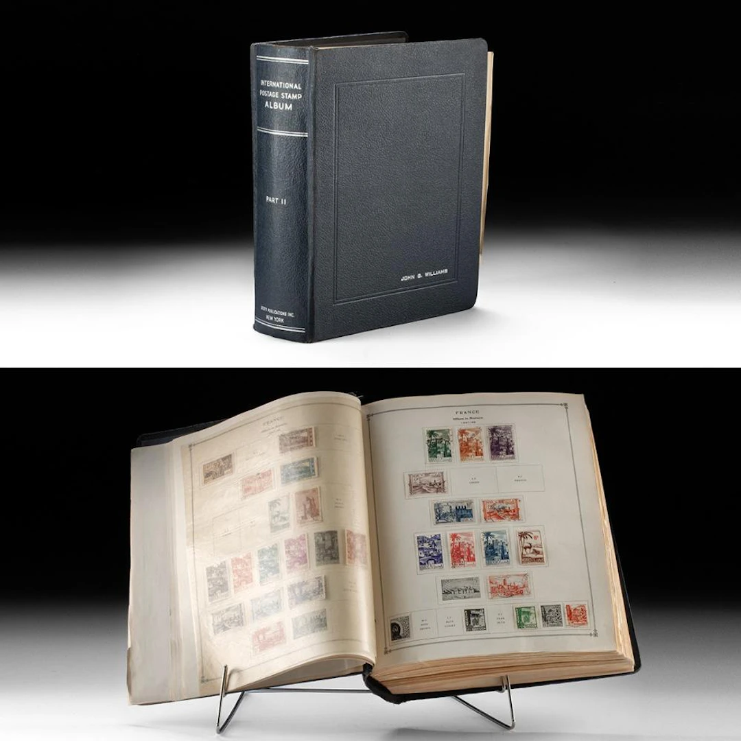 Stamp Album French Offices to New Zealand - 1841 to 1950s