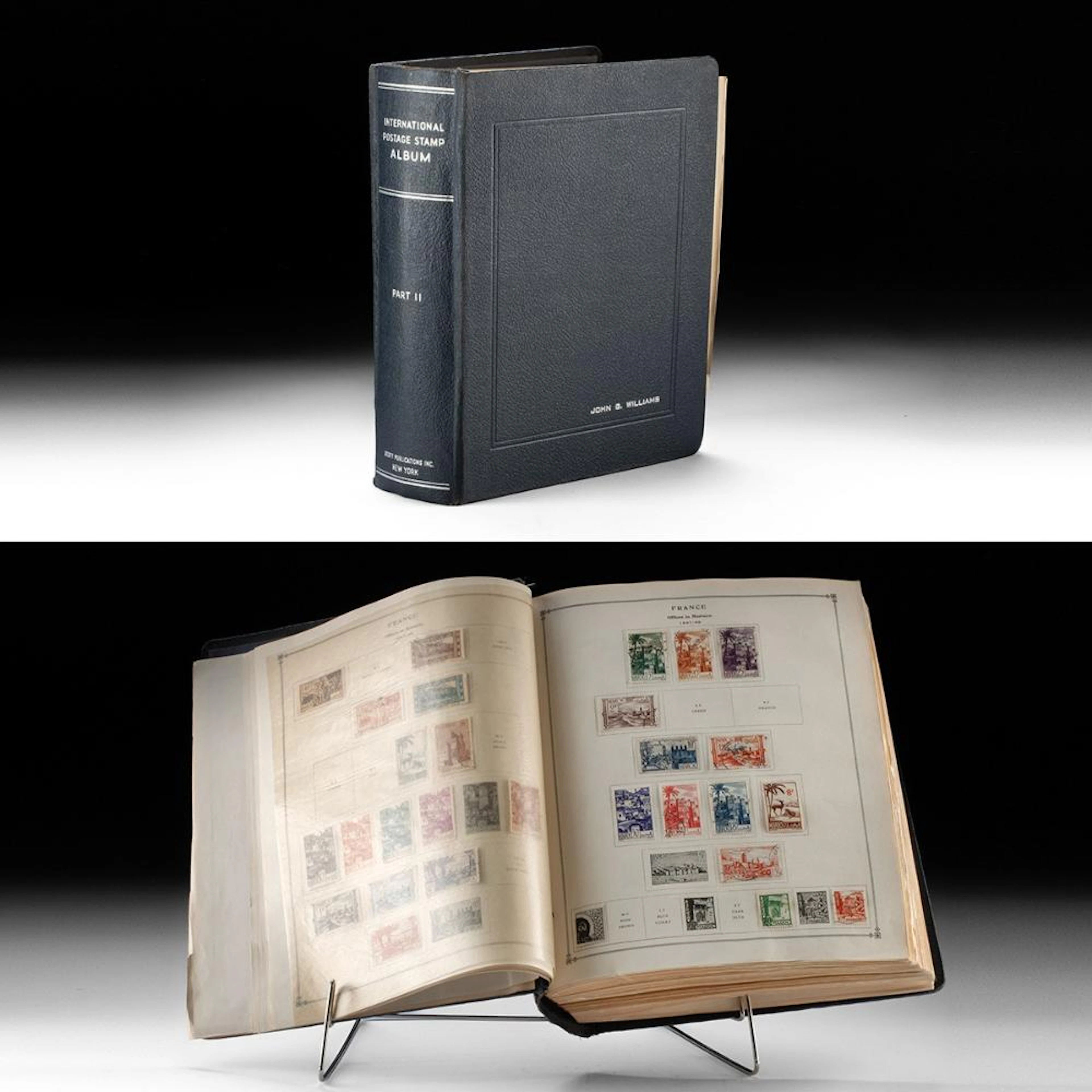 Stamp Album French Offices to New Zealand - 1841 to 1950s