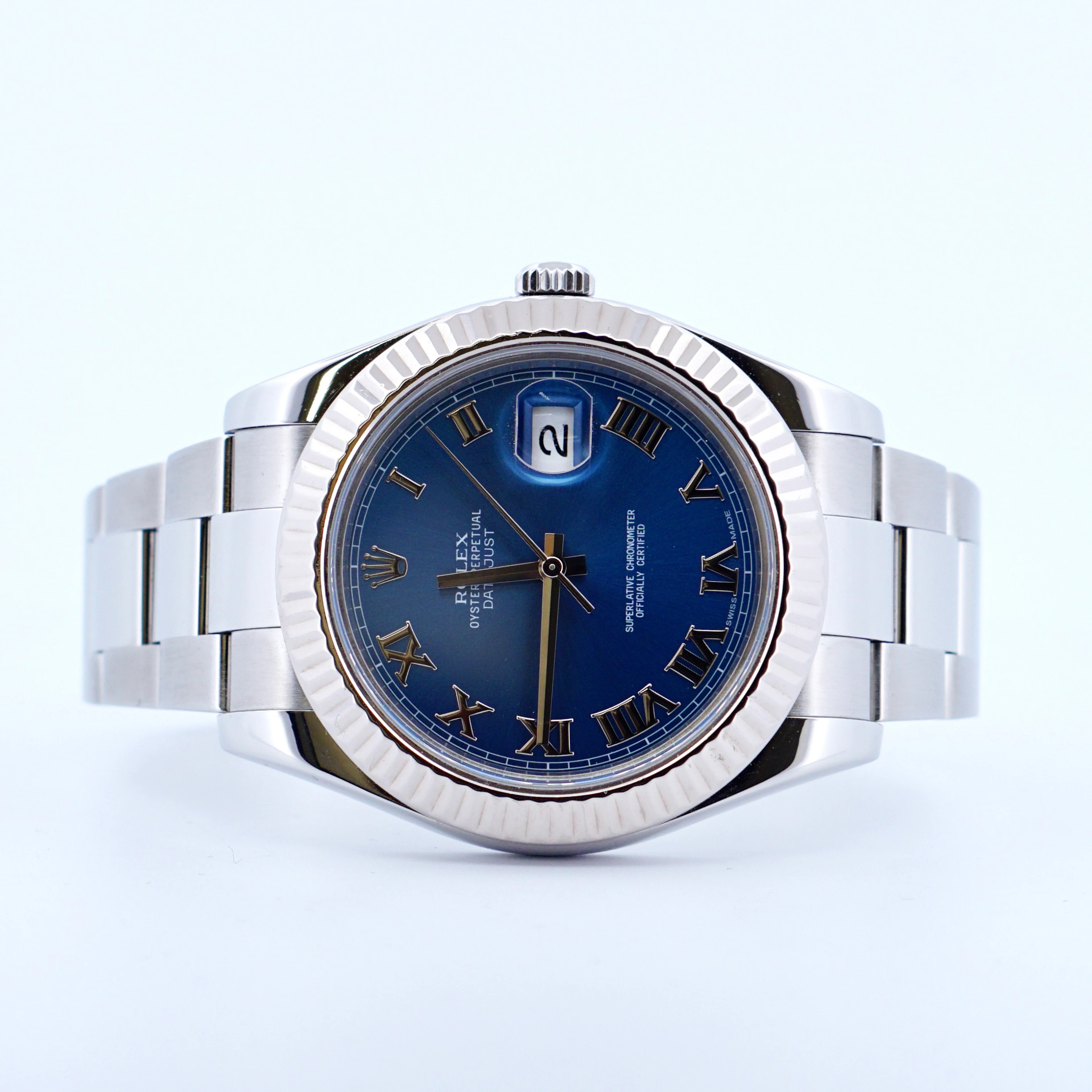 Rolex Datejust II Ref. 116334 Blue Roman Dial – 2009