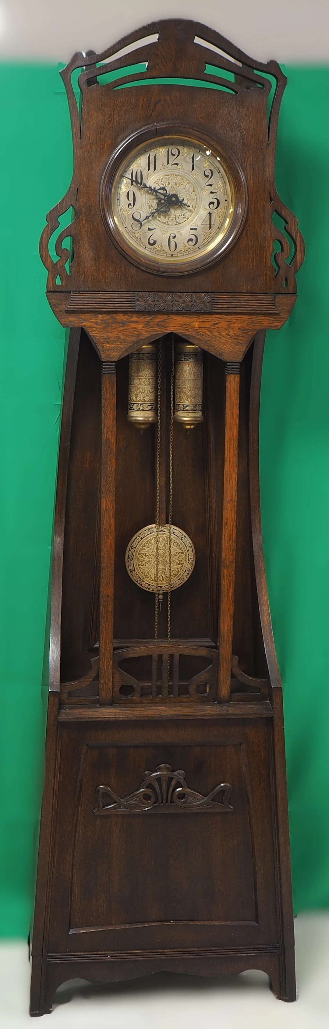 Los 593: Freischwinger Standuhr, Jugendstil, um 1900