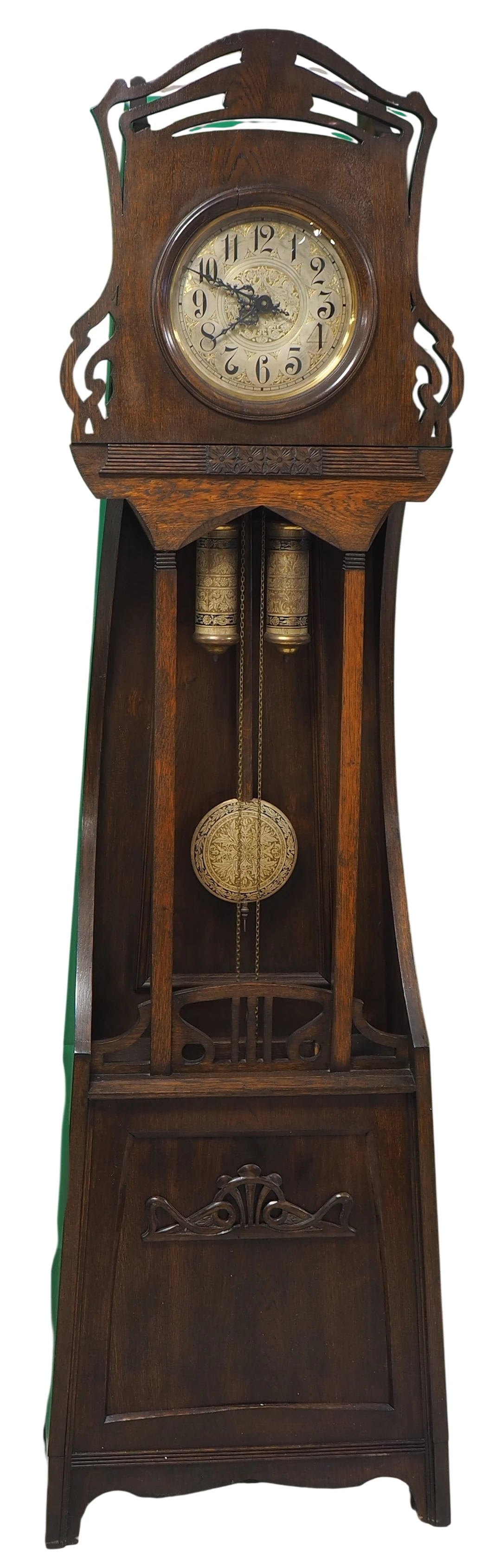 Los 593: Freischwinger Standuhr, Jugendstil, um 1900