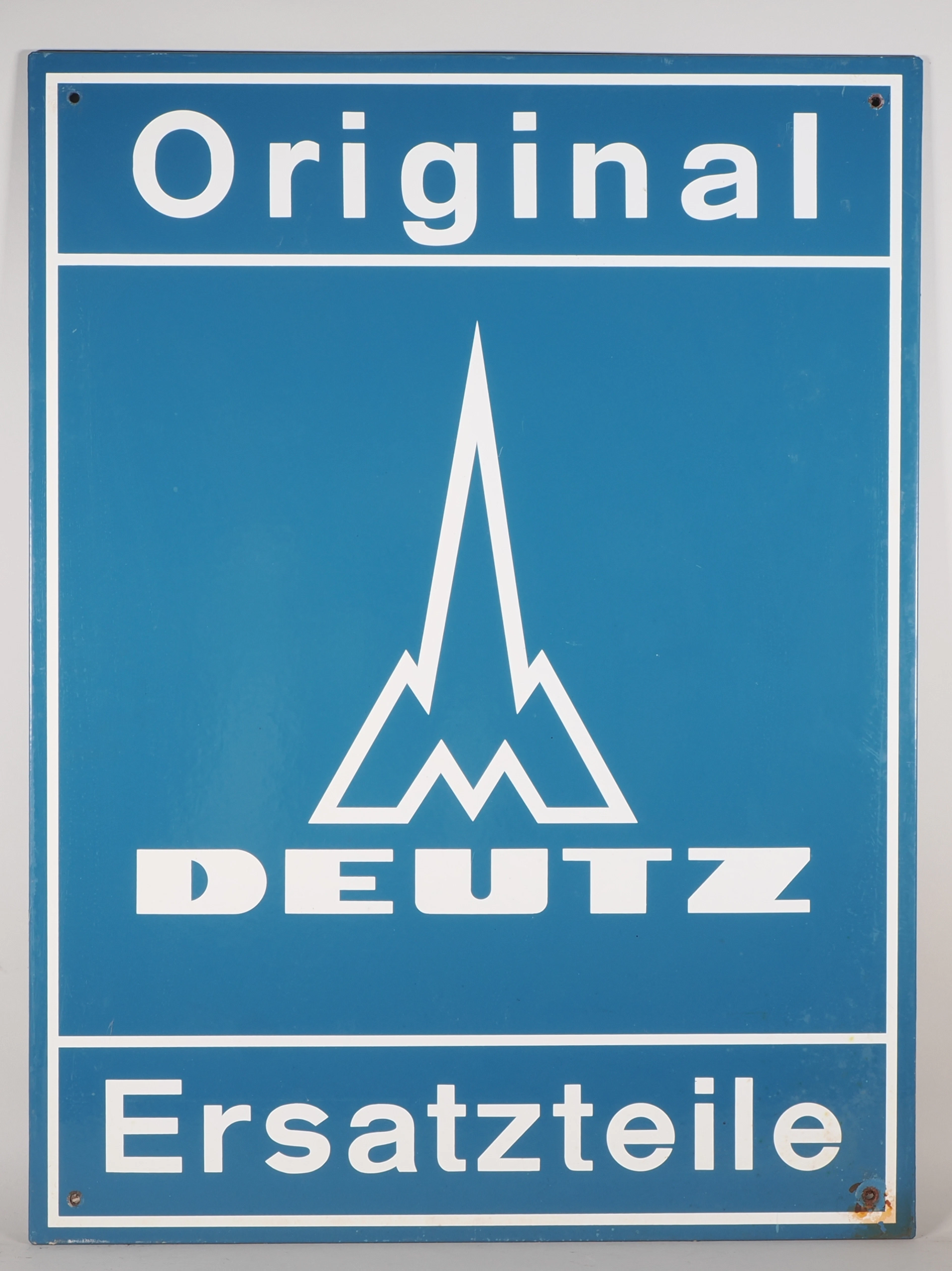 Los 1544: DEUTZ Original Ersatzteile Reklametafel 80 x 60cm, ca. 60/70er Jahre