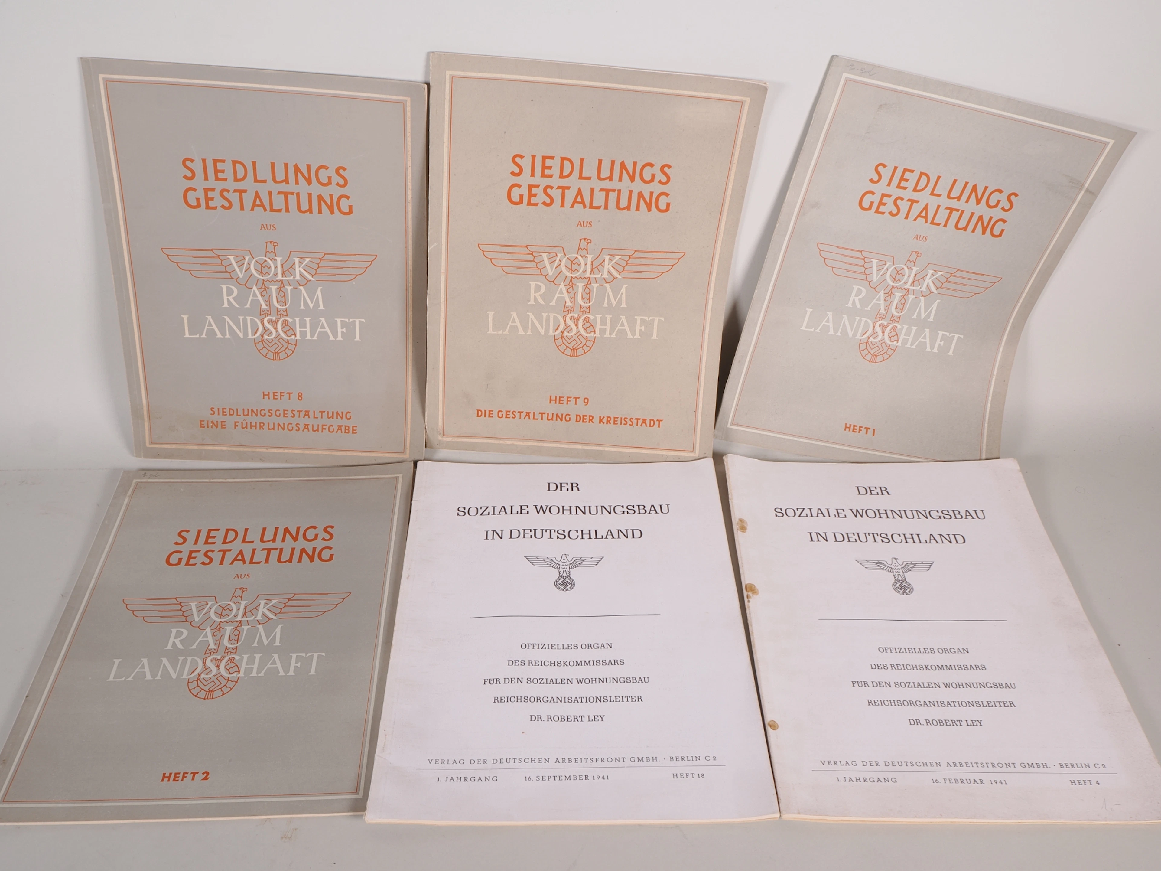 Los 2465: 6x Siedlungsgestaltung 3.Reich Volk Raum Landschaft
