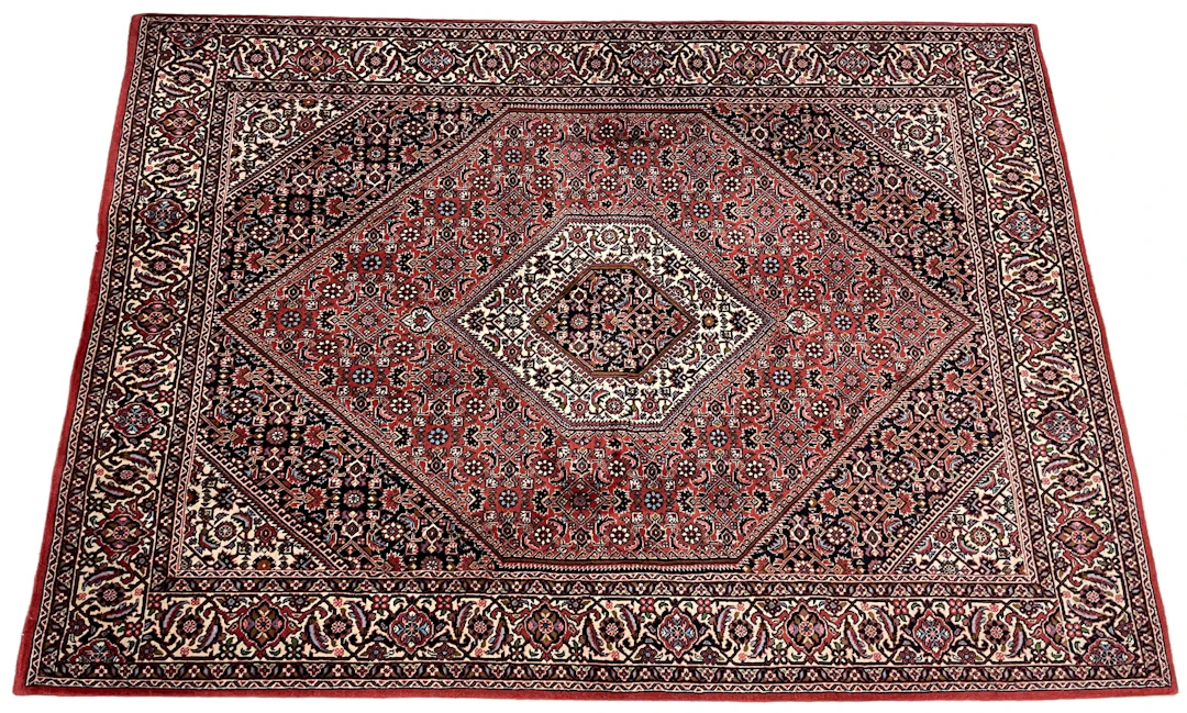 Los 1358: Handgeknüpfter persischer Bidjar Orientteppich aus Wolle 207 x 146 cm