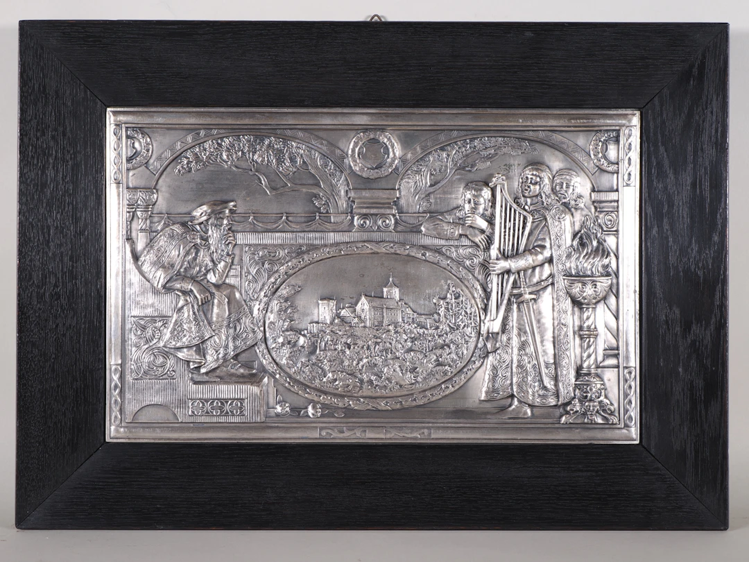 Los 837: Relief Bild im Rahmen um 1900