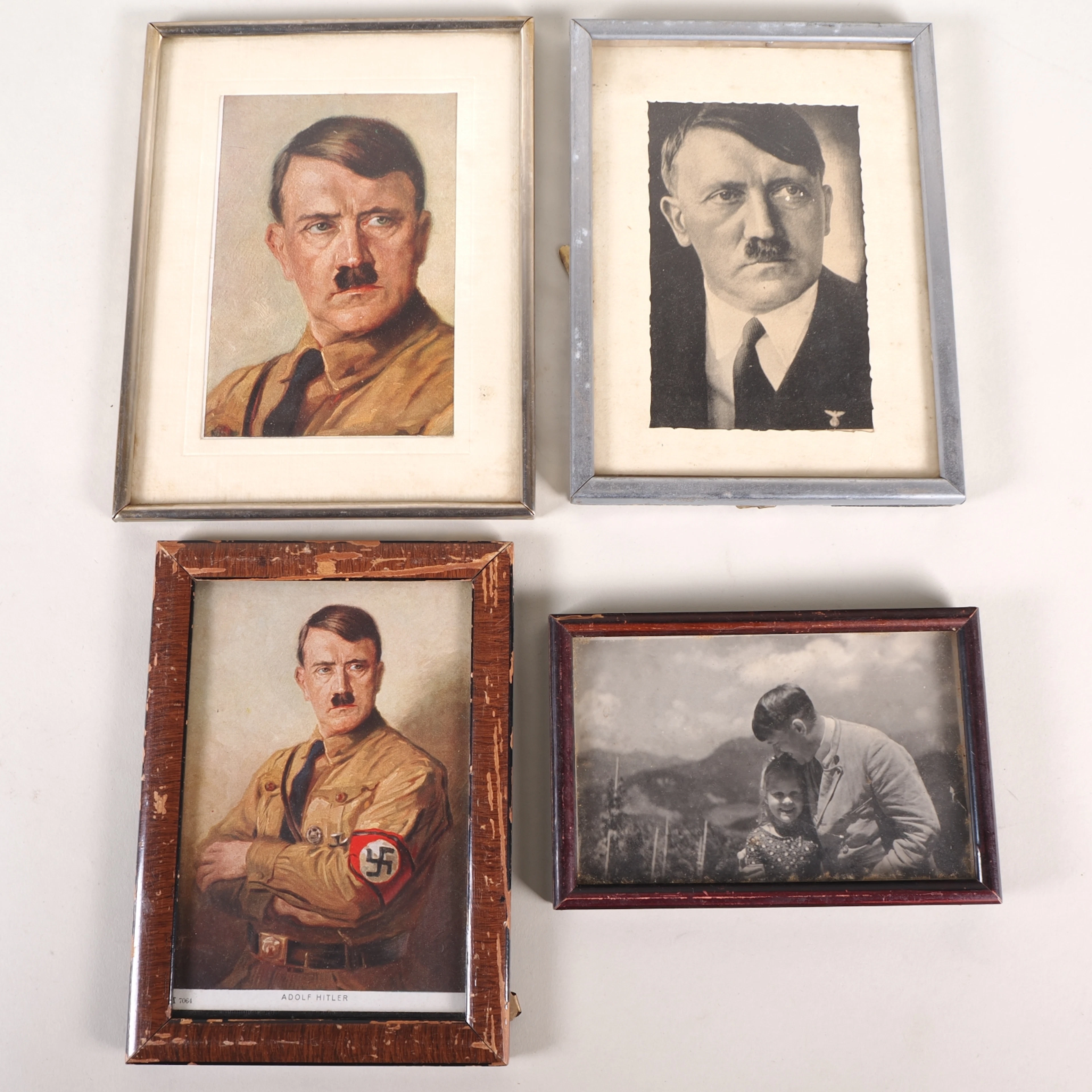 Los 2334: Adolf Hitler 4x original Stubenbild 3.Reich