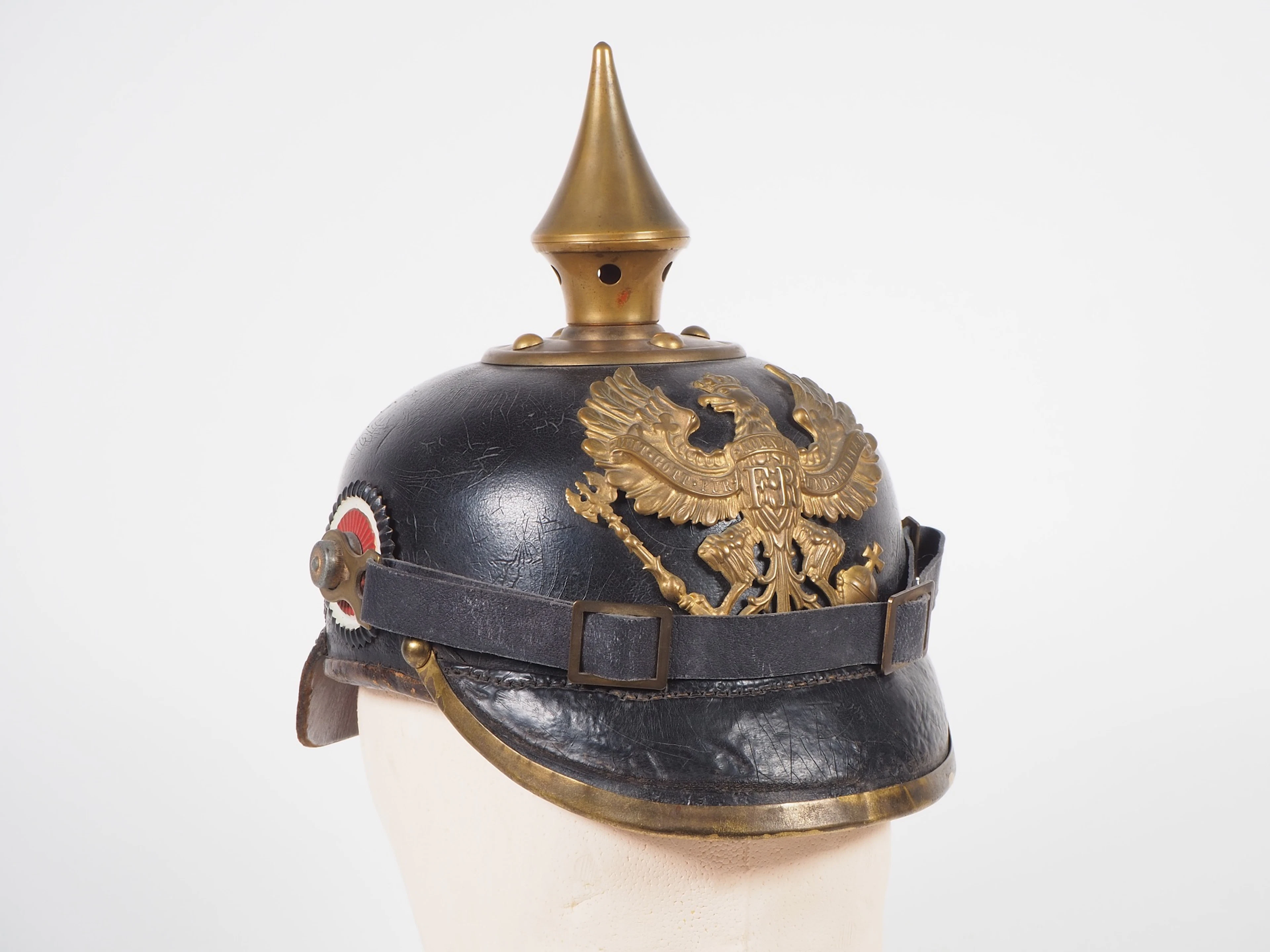 Los 2177: Preußische Pickelhaube M 95 für Mannschaften, mit Koffer