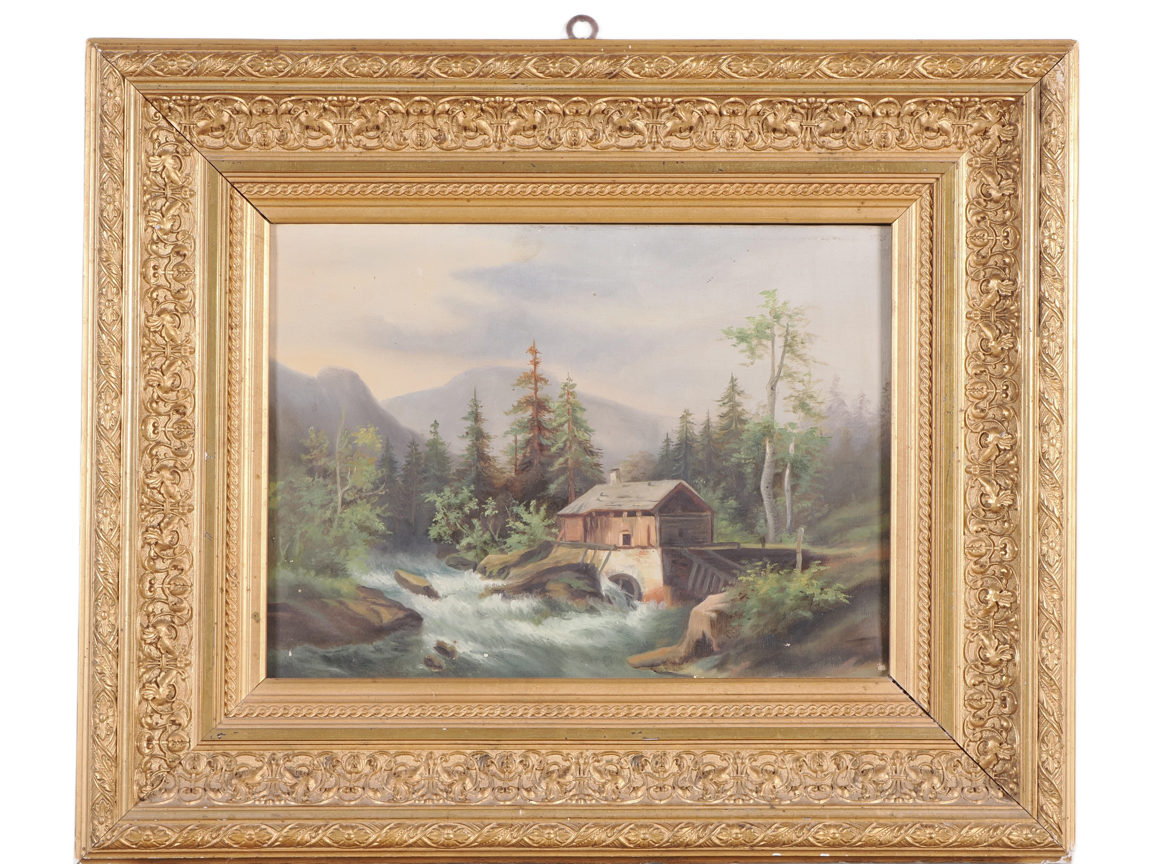 Los 174: Deutsche Schule des 19. Jahrhunderts Idyllische Flusslandschaft