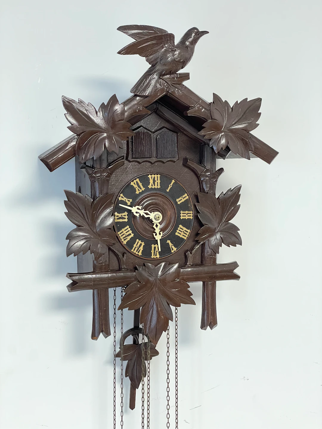 Los 550: Schwarzwald Uhr mit Kuckuck und Wachtel um 1900