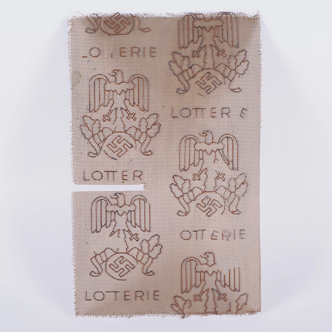Los 2368: 3. Reich, Papierschöpfsieb mit Wasserzeichen, Reichsadler