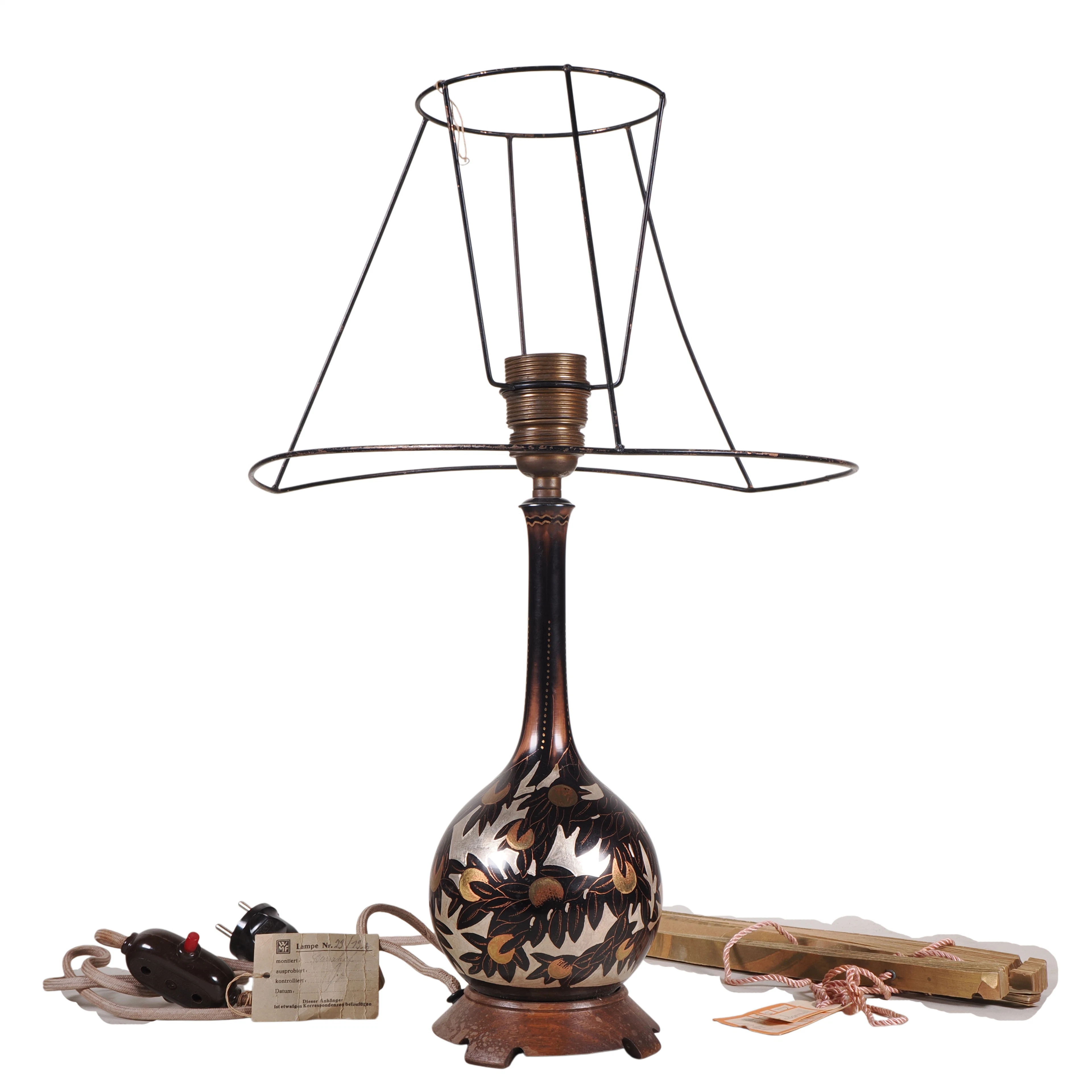 Los 941: Seltene WMF Ikora Art Deco Tischlampe Nr. 23/13, Entwurf
