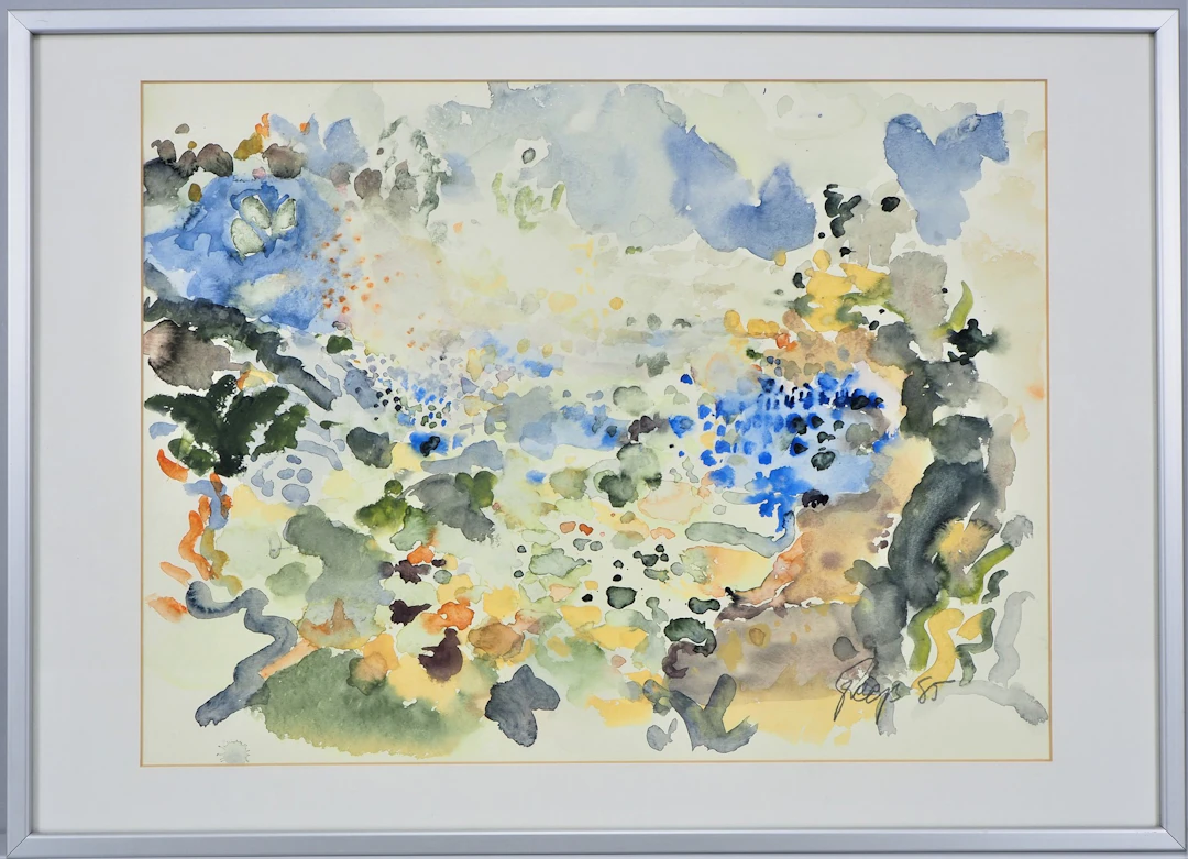 Los 14: Richard Greeß (Ulm) - Abstrahierte Landschaft, 1985